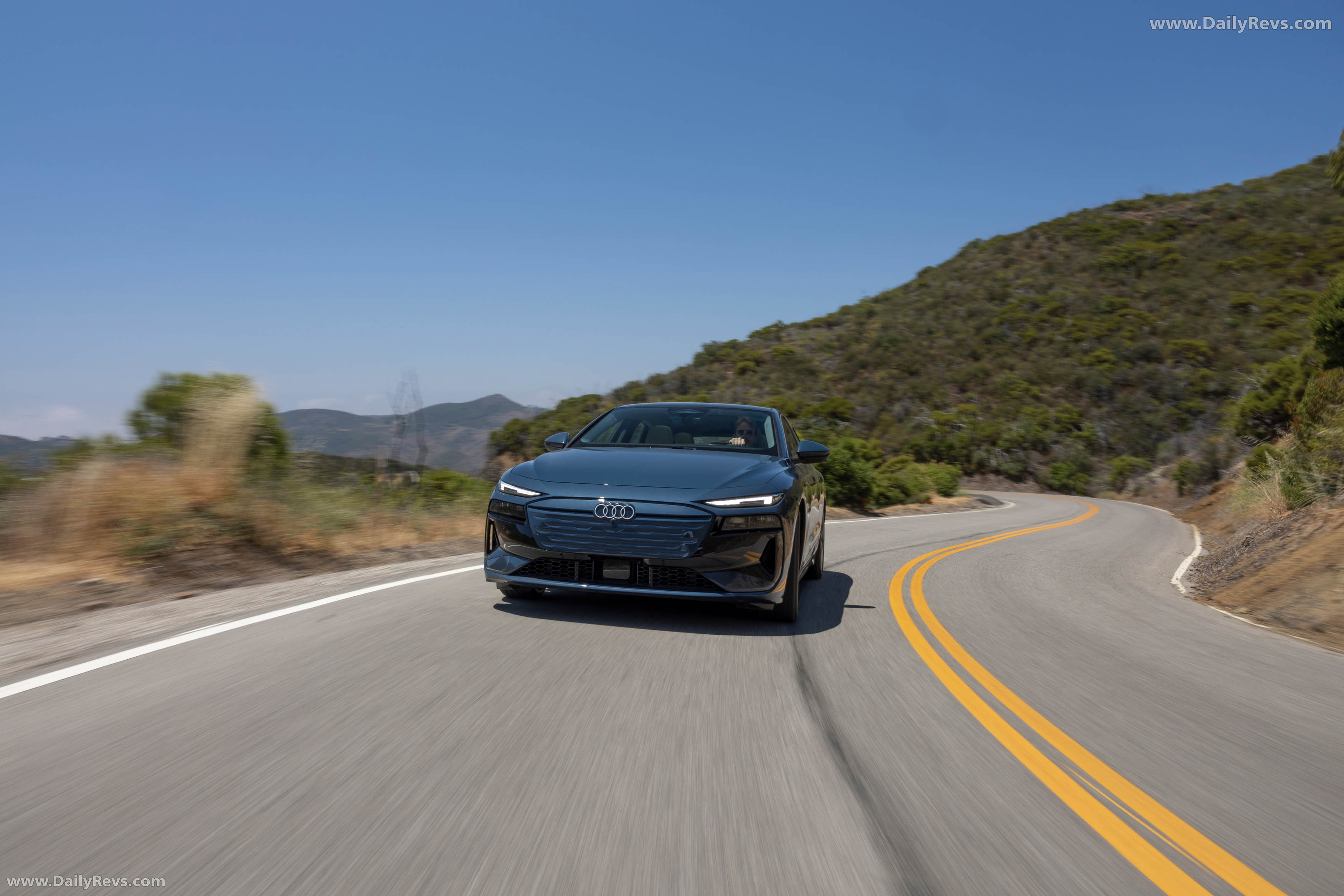 2025 Audi A6 Sportback e-tron quattro C9 Plasma Blue Front View