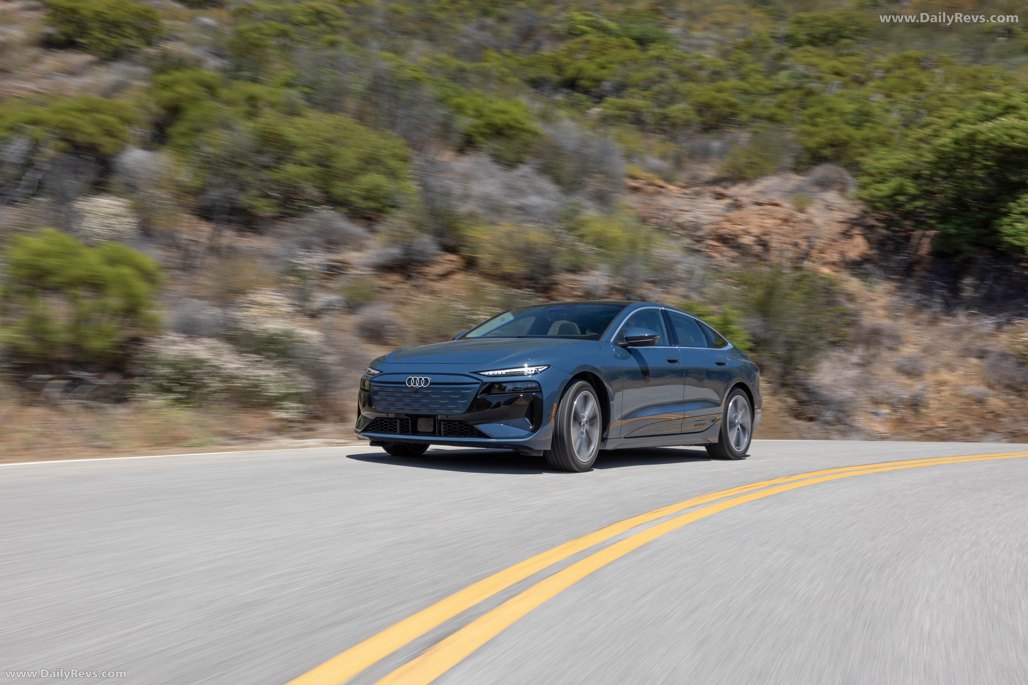 2025 Audi A6 Sportback e-tron quattro C9 Plasma Blue Front View