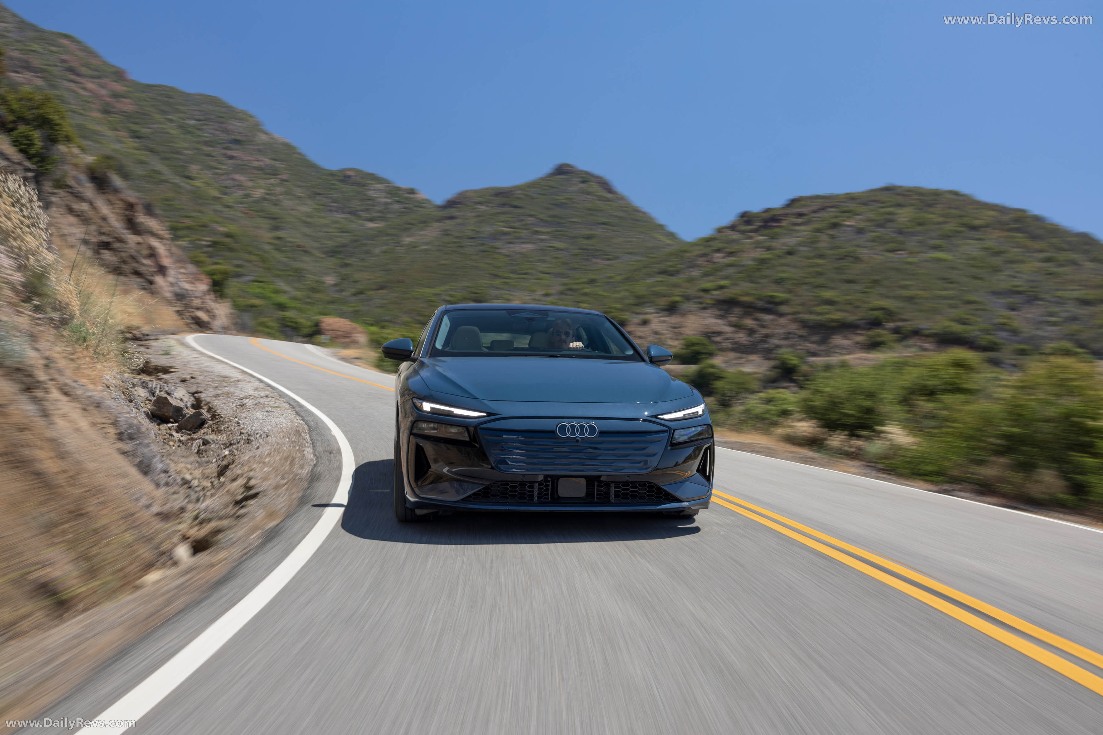 2025 Audi A6 Sportback e-tron quattro C9 Plasma Blue Front View