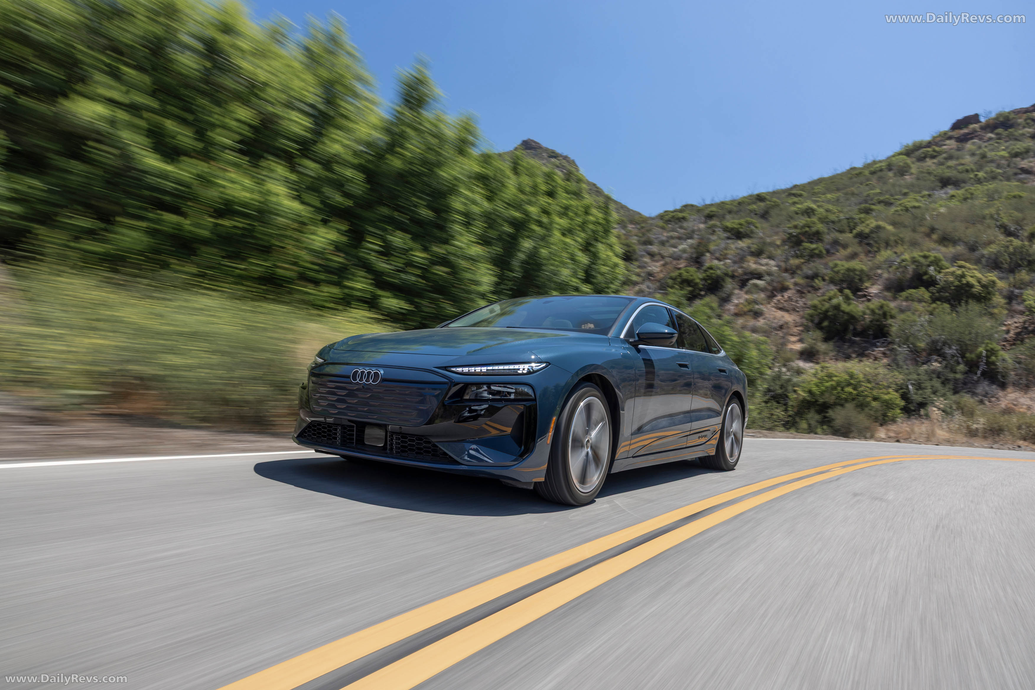 2025 Audi A6 Sportback e-tron quattro C9 Plasma Blue Front View