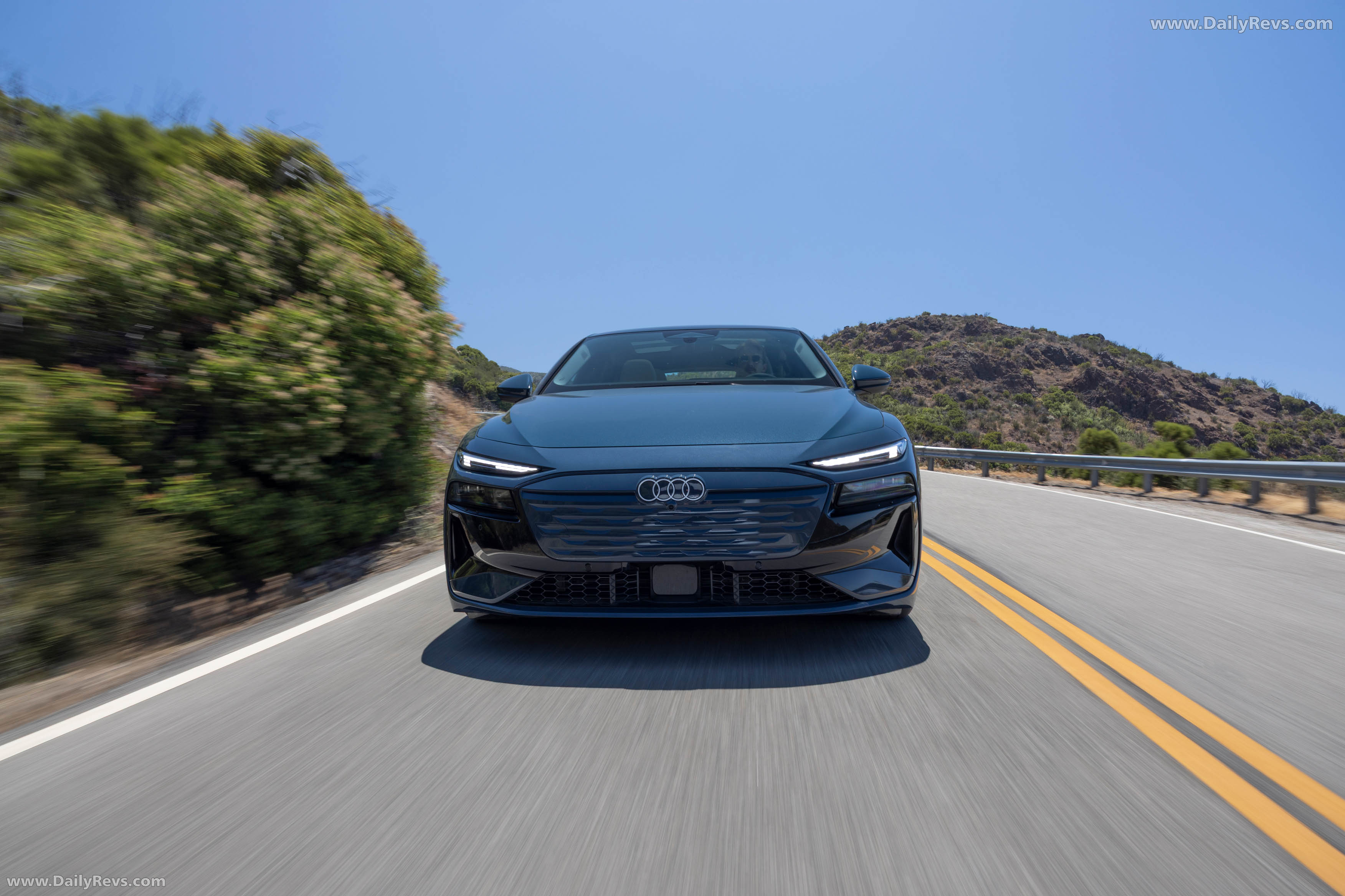 2025 Audi A6 Sportback e-tron quattro C9 Plasma Blue Front View