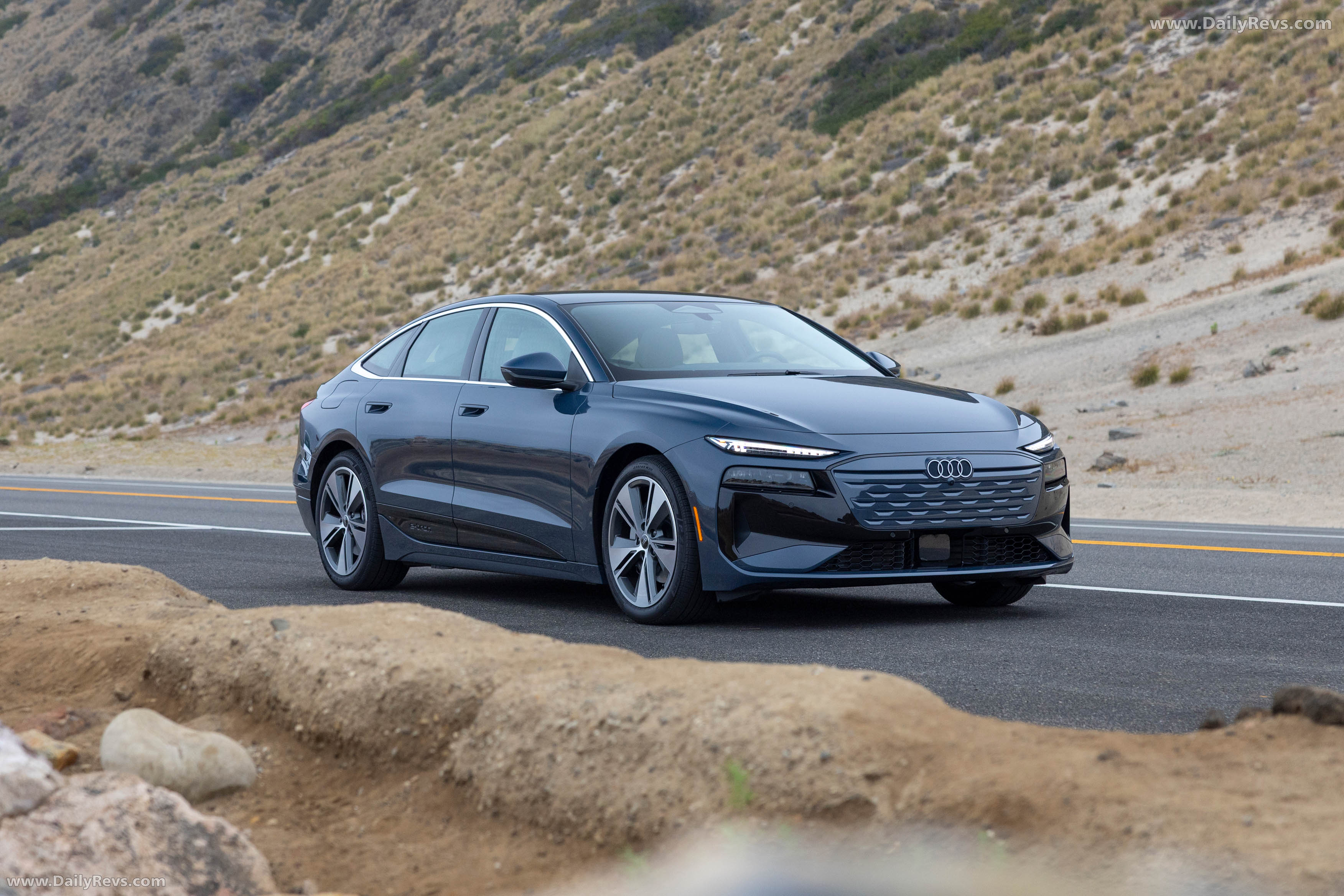 2025 Audi A6 Sportback e-tron quattro C9 Plasma Blue Front View