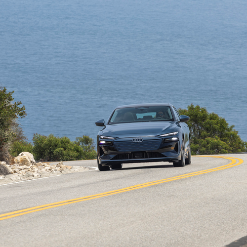2025 Audi A6 Sportback e-tron quattro C9 Plasma Blue Front View