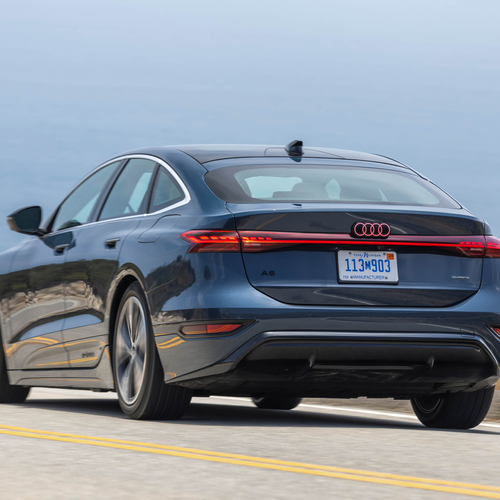2025 Audi A6 Sportback e-tron quattro C9 Plasma Blue Rear View