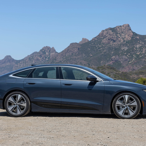 2025 Audi A6 Sportback e-tron quattro C9 Plasma Blue Side View
