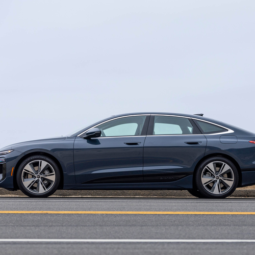 2025 Audi A6 Sportback e-tron quattro C9 Plasma Blue Side View