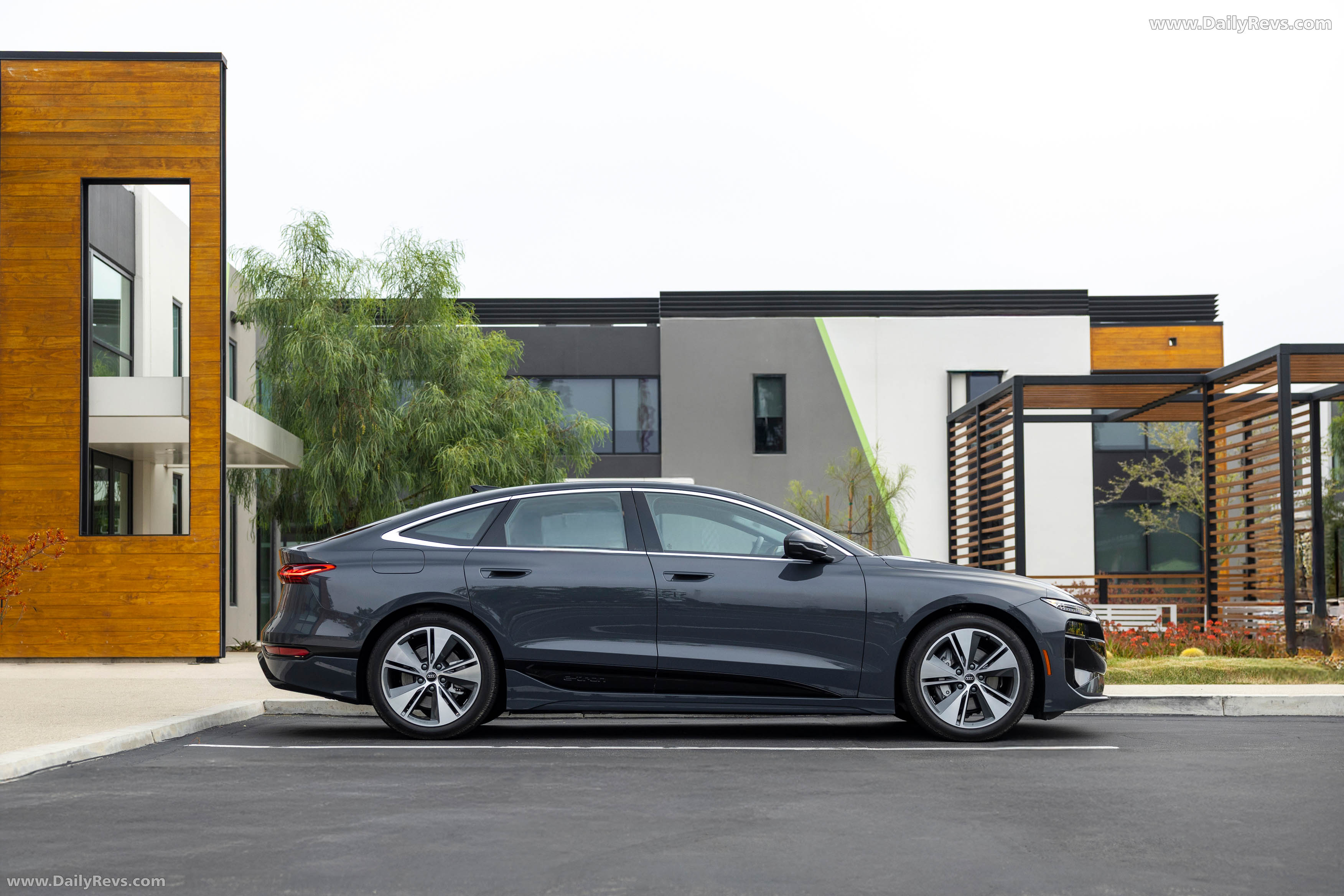 2025 Audi A6 Sportback e-tron C9 Magnet Gray Side View