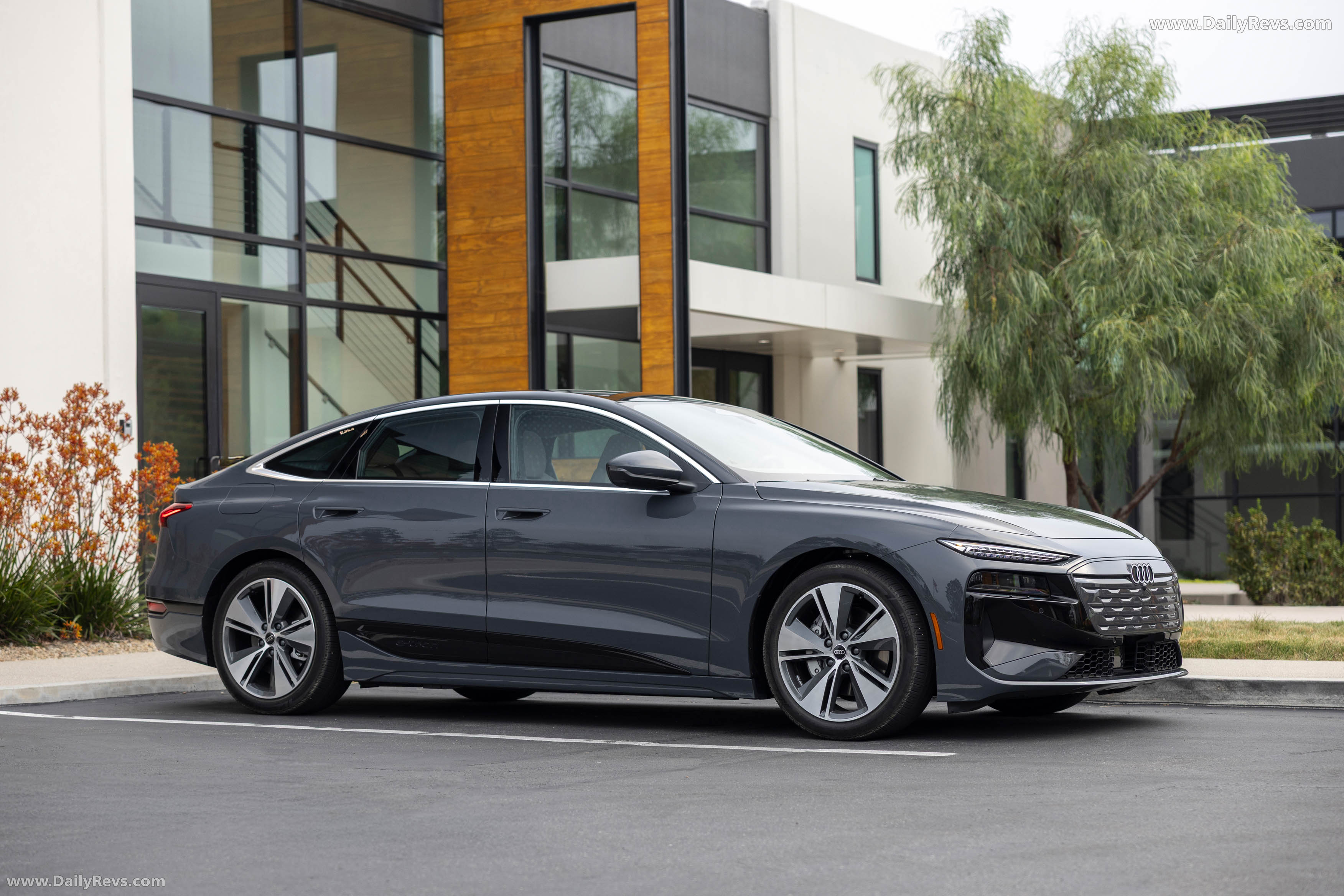 2025 Audi A6 Sportback e-tron C9 Magnet Gray Side View