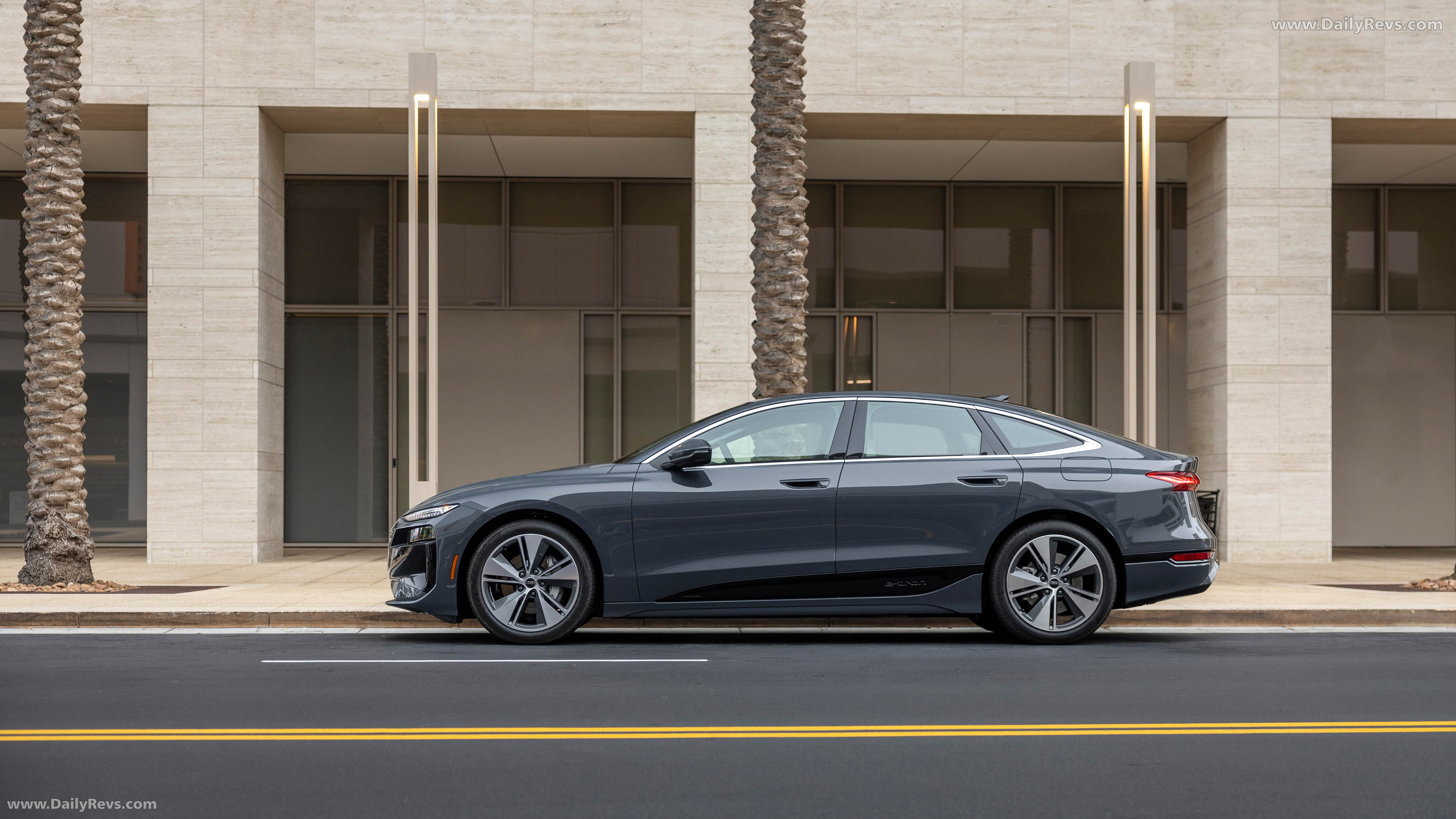 2025 Audi A6 Sportback e-tron C9 Magnet Gray Side View