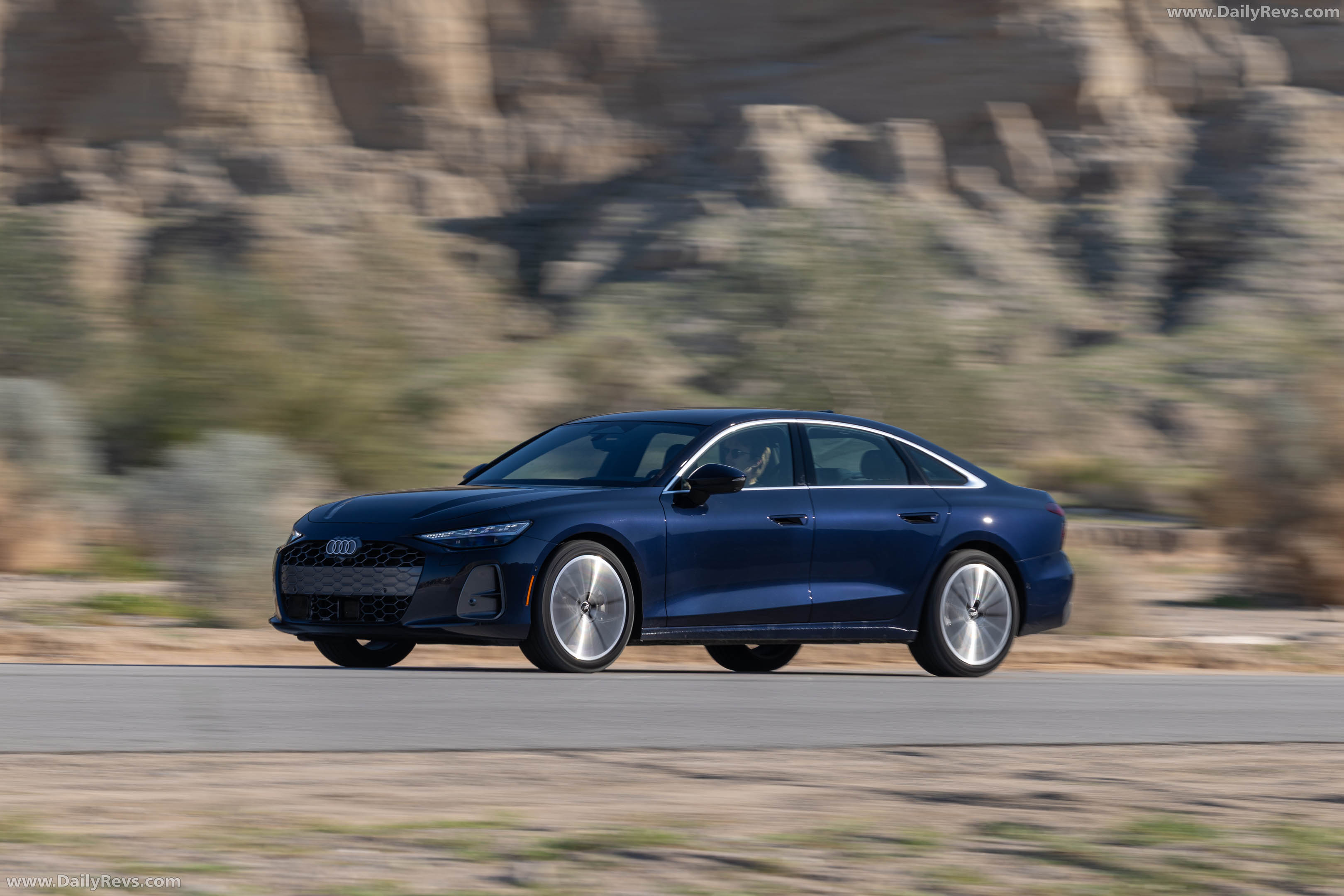 2026 Audi A6 TFSI Sedan C9 Firmament Blue Front View