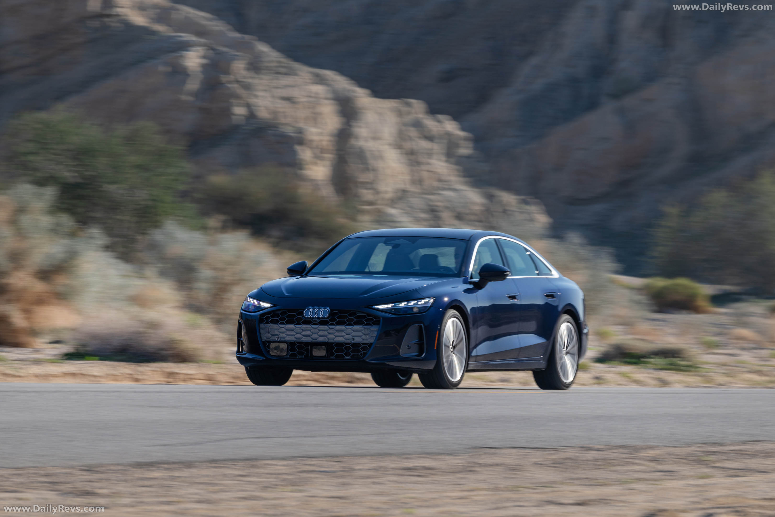 2026 Audi A6 TFSI Sedan C9 Firmament Blue Front View