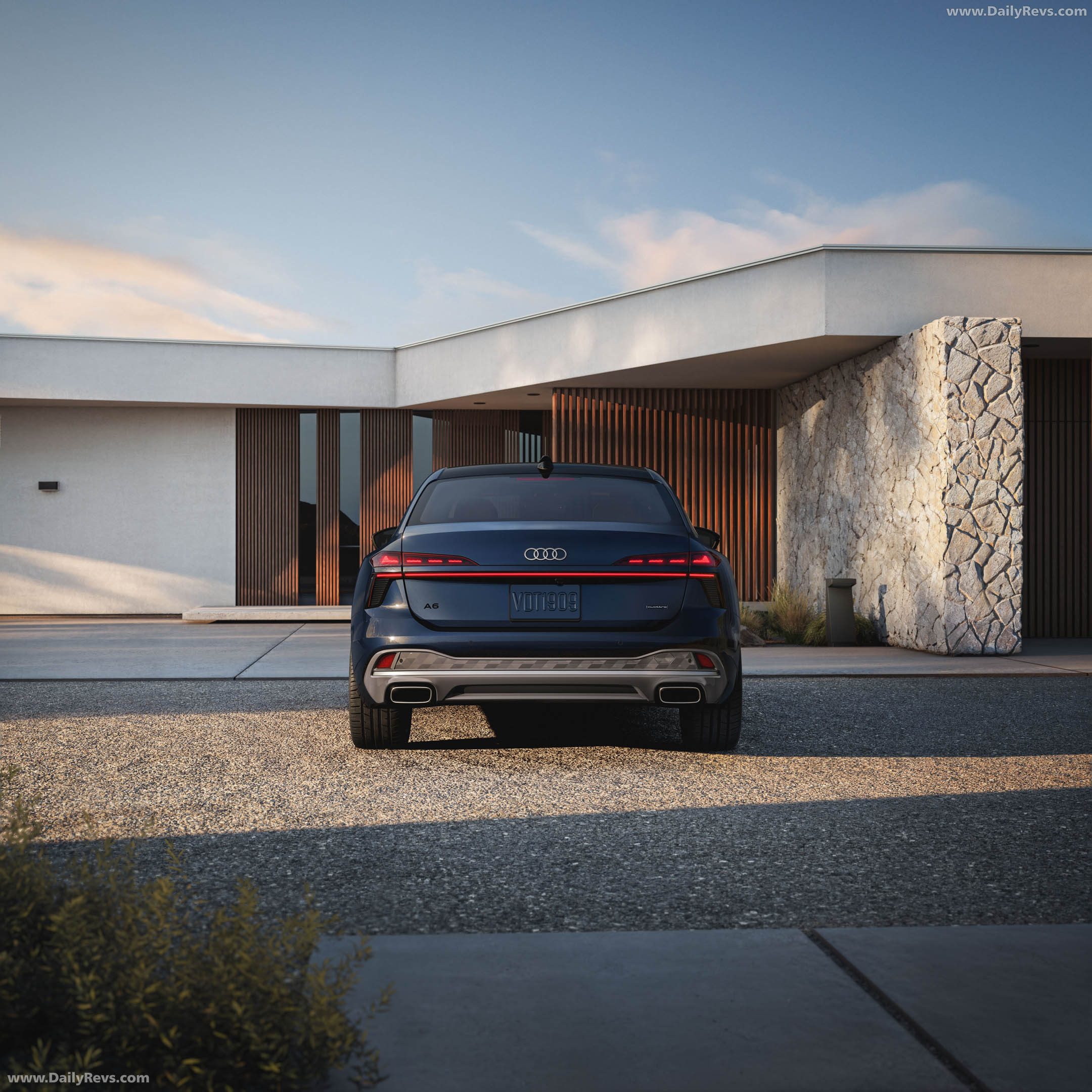 2026 Audi A6 TFSI Sedan C9 Firmament Blue Rear View