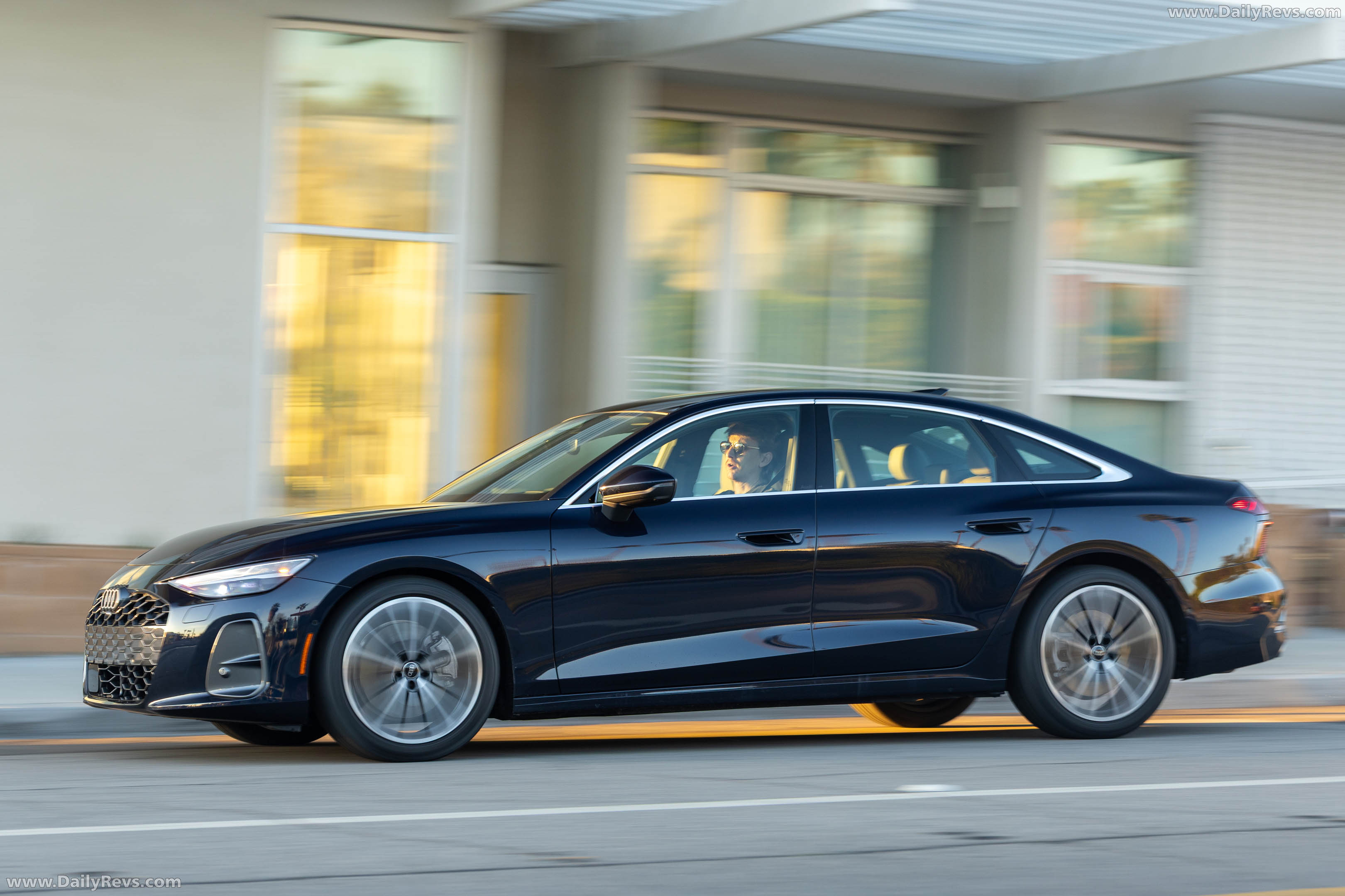 2026 Audi A6 TFSI Sedan C9 Firmament Blue Side View