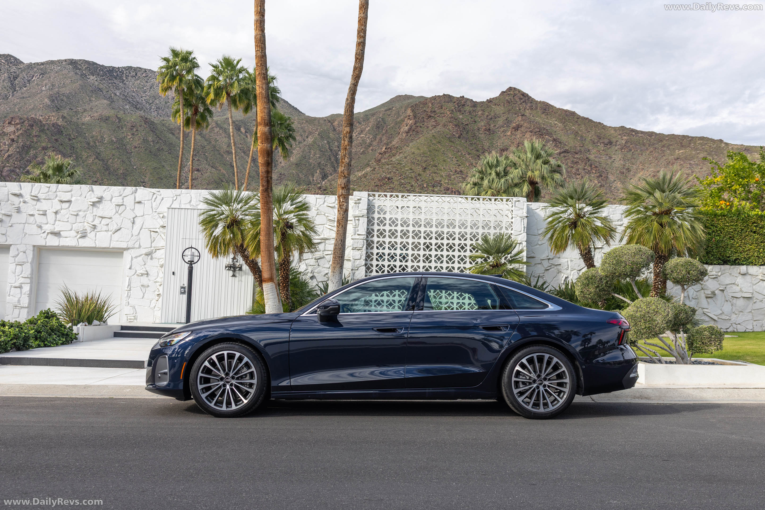 2026 Audi A6 TFSI Sedan C9 Firmament Blue Side View