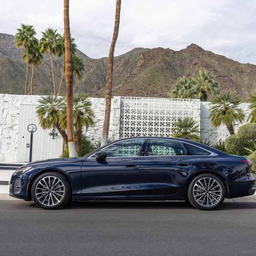 2026 Audi A6 TFSI Sedan C9 Firmament Blue Side View