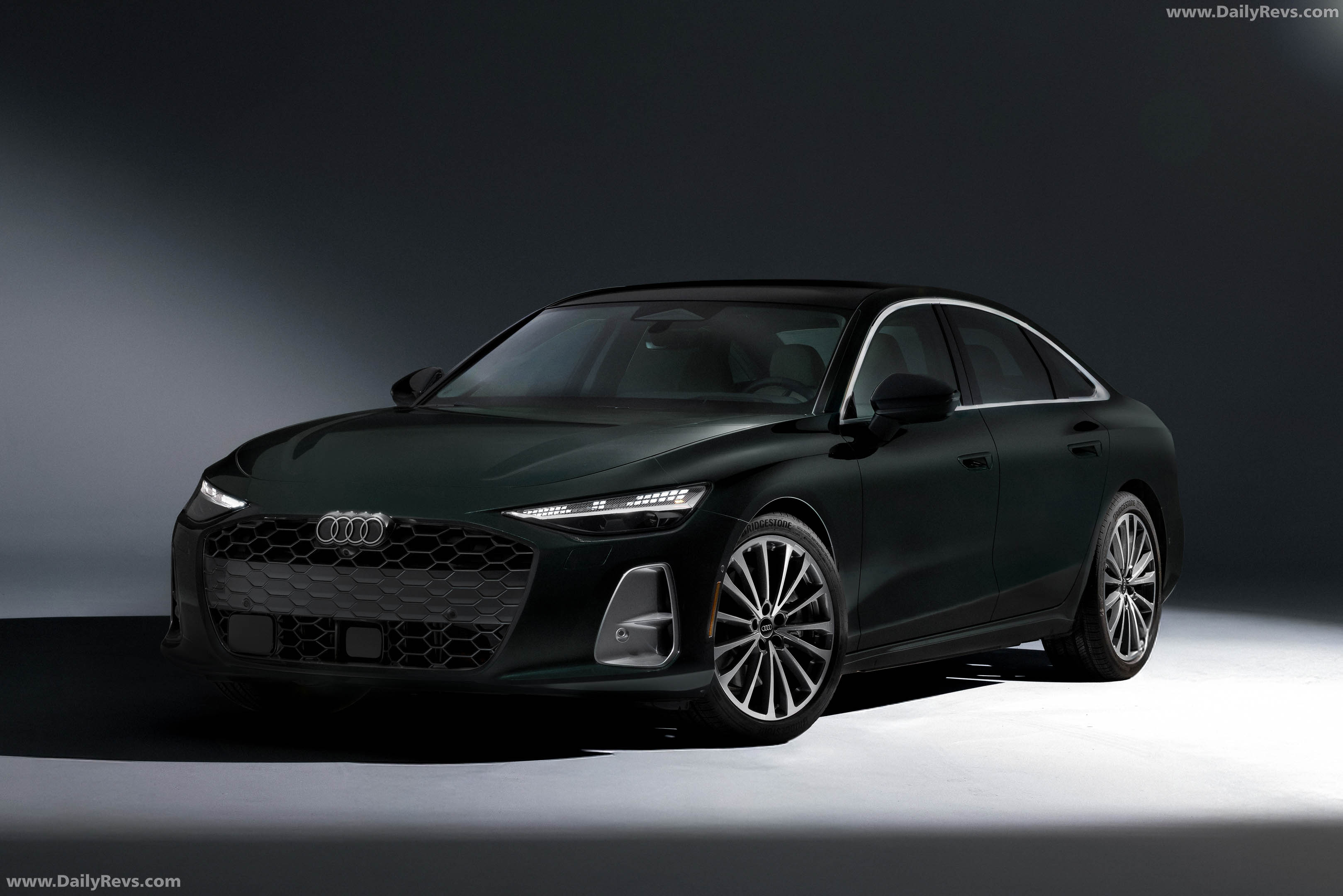 2026 Audi A6 TFSI Sedan C9 Midnight Green Front View