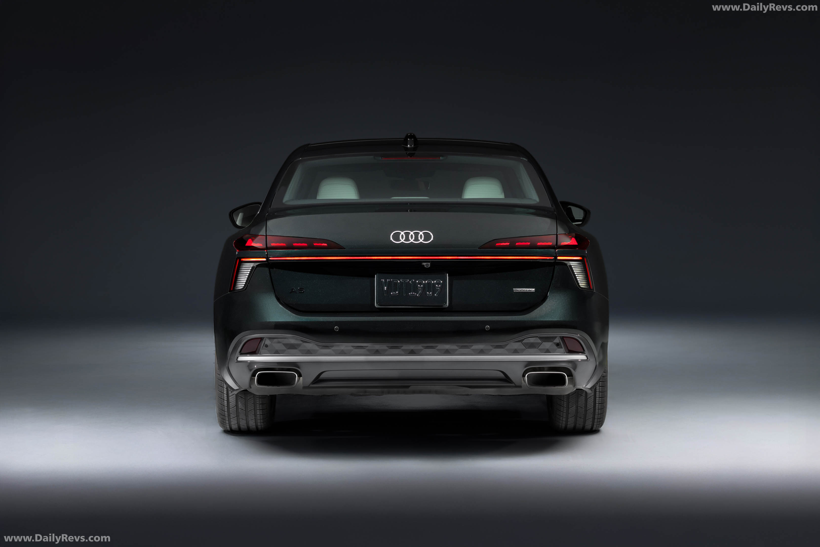 2026 Audi A6 TFSI Sedan C9 Midnight Green Rear View