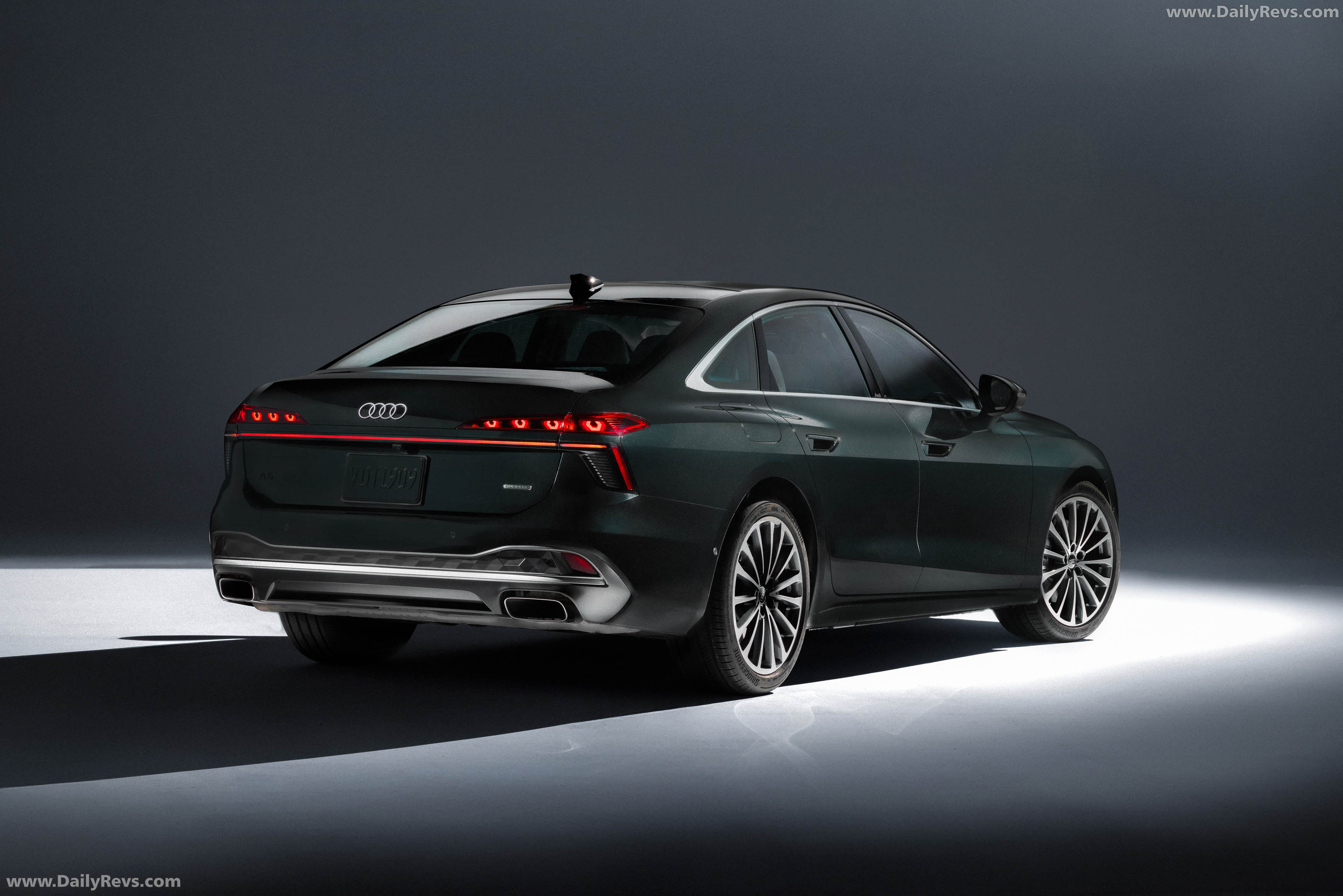 2026 Audi A6 TFSI Sedan C9 Midnight Green Rear View
