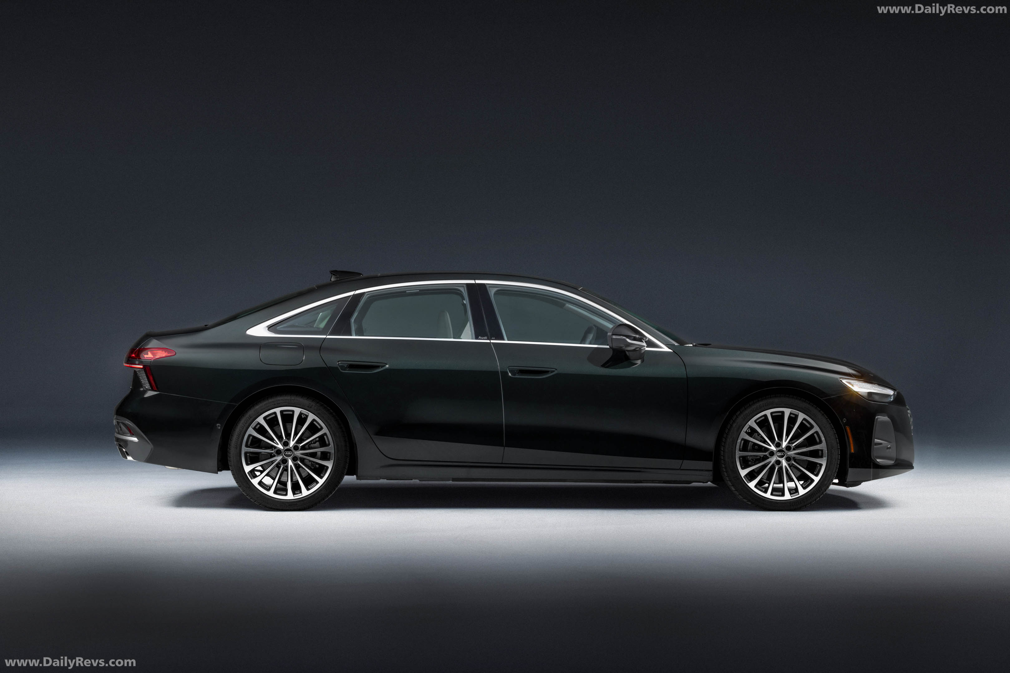 2026 Audi A6 TFSI Sedan C9 Midnight Green Side View