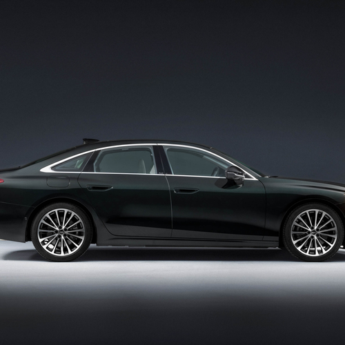 2026 Audi A6 TFSI Sedan C9 Midnight Green Side View
