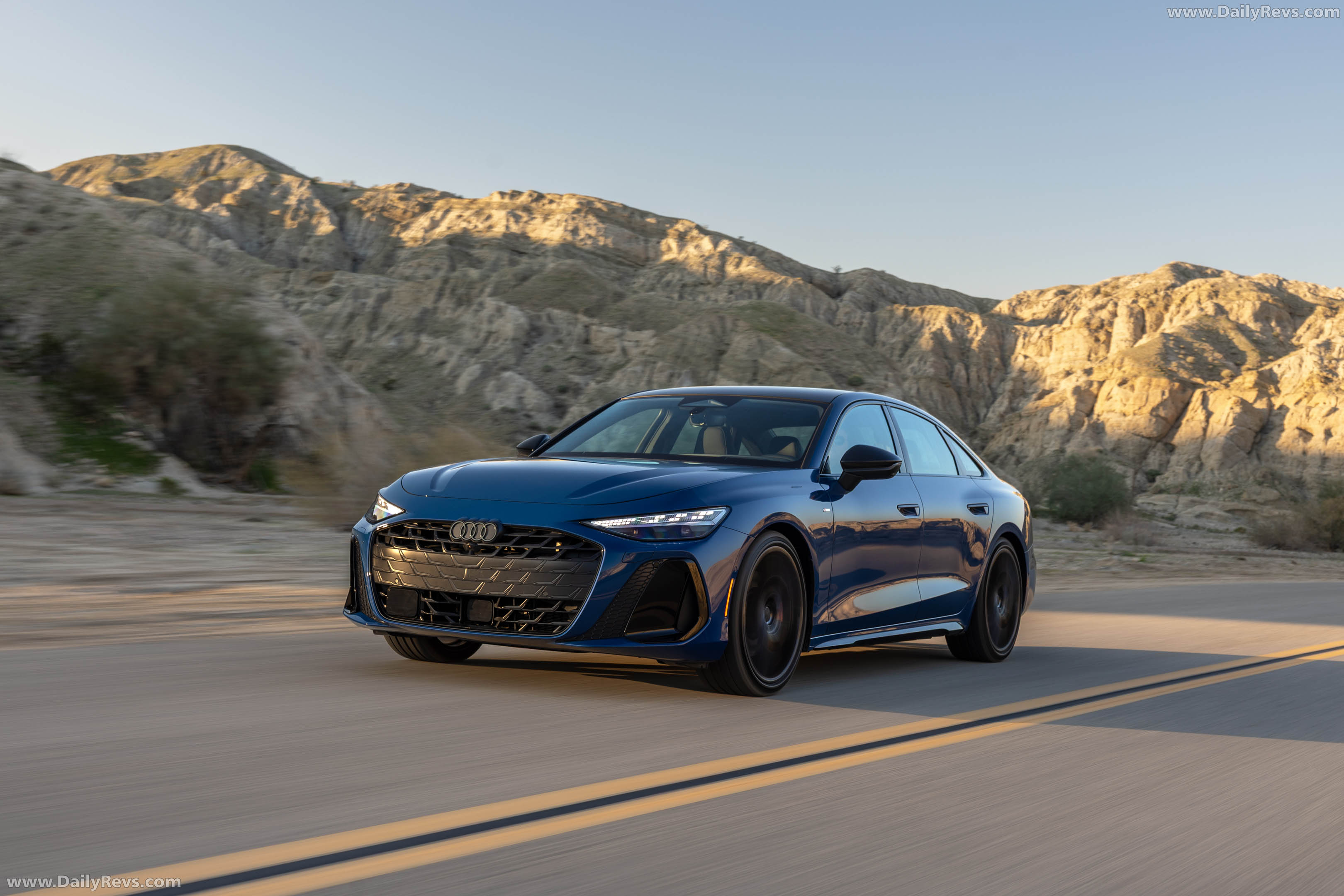 2026 Audi A6 TFSI Sedan C9 Ascari Blue Front View