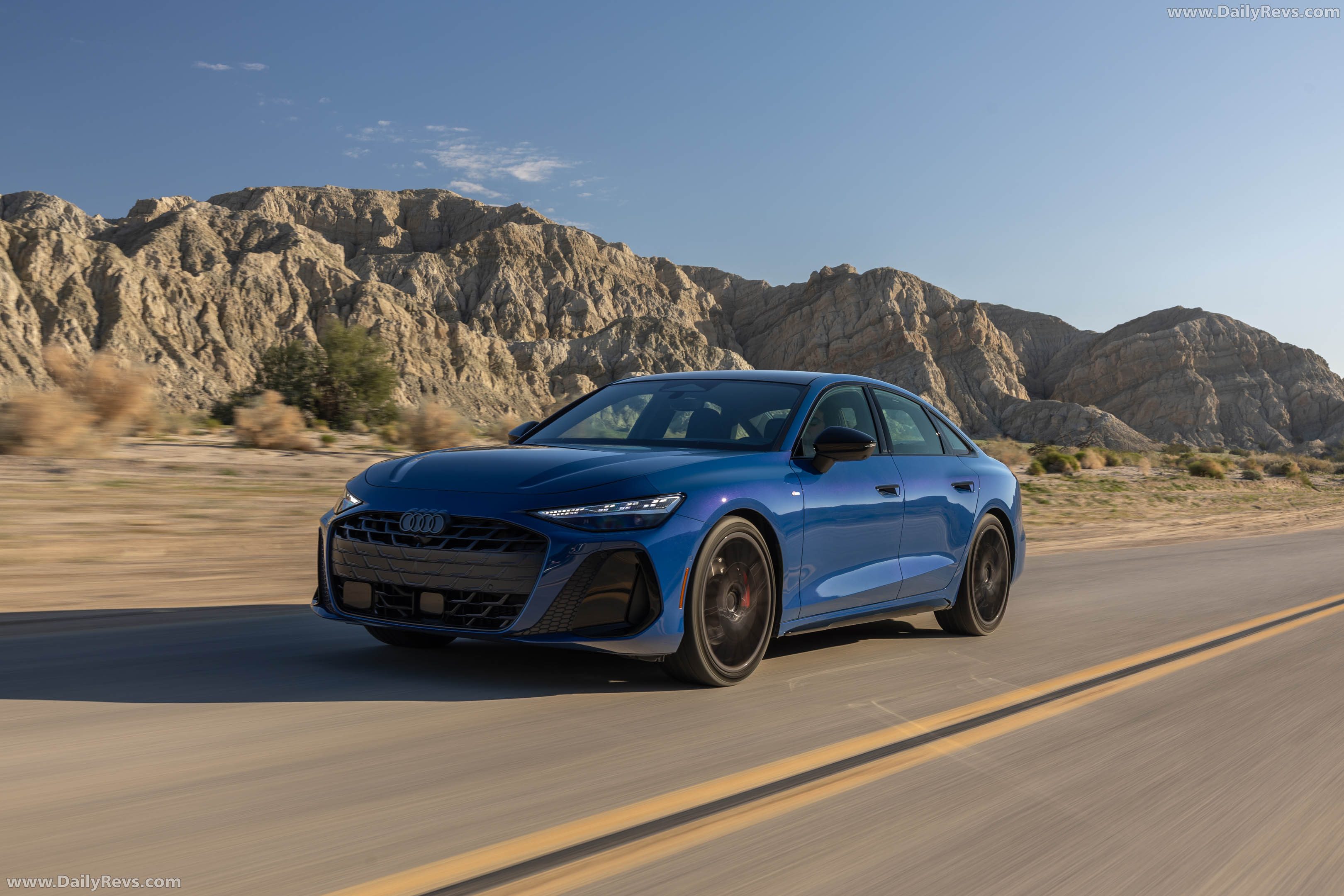 2026 Audi A6 TFSI Sedan C9 Ascari Blue Front View