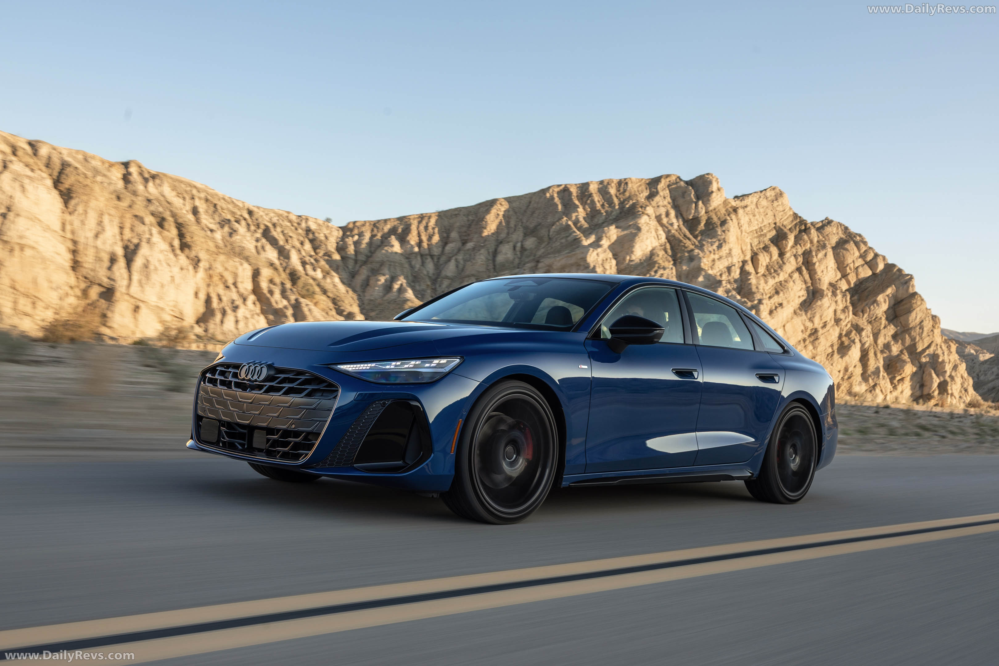 2026 Audi A6 TFSI Sedan C9 Ascari Blue Front View