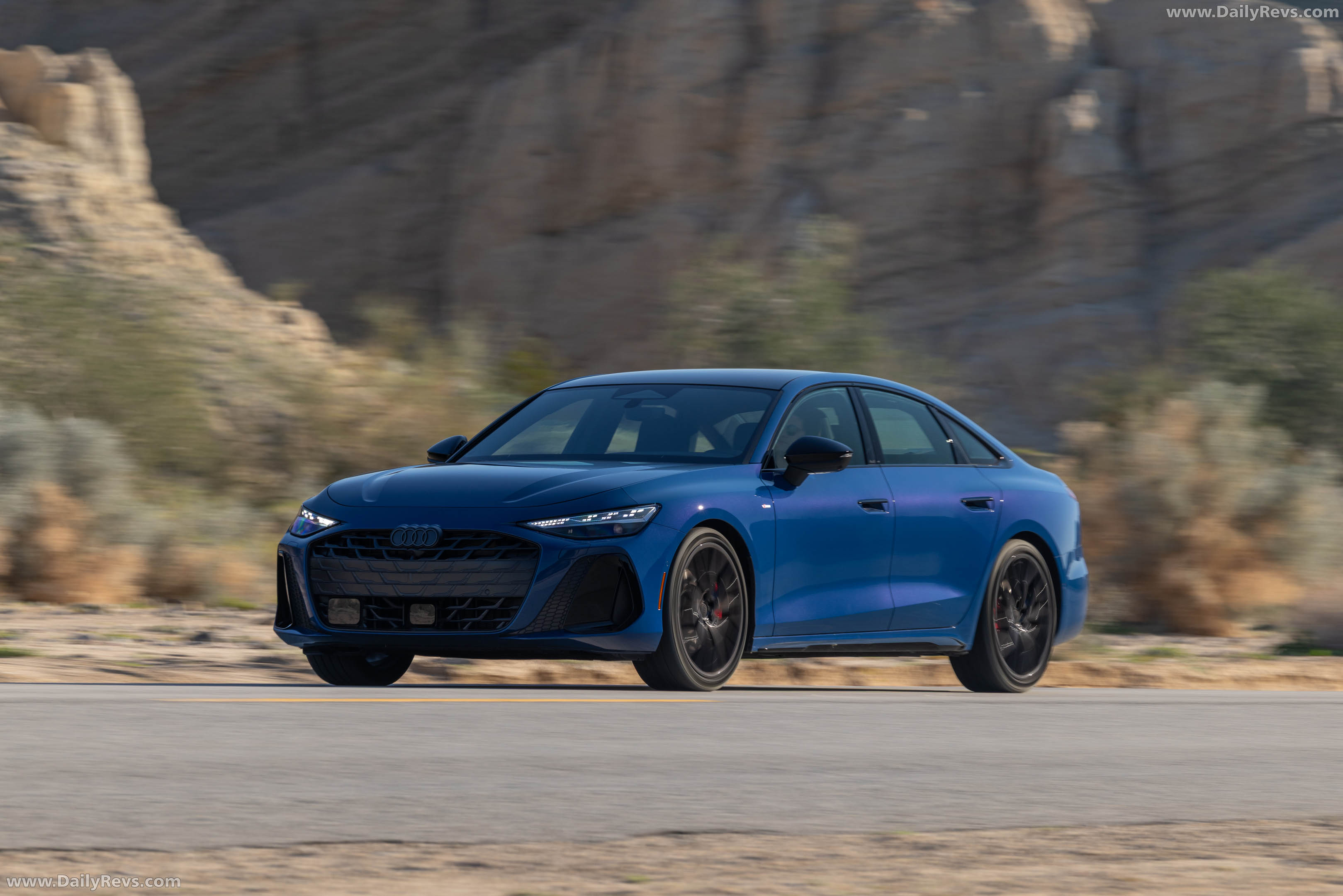 2026 Audi A6 TFSI Sedan C9 Ascari Blue Front View