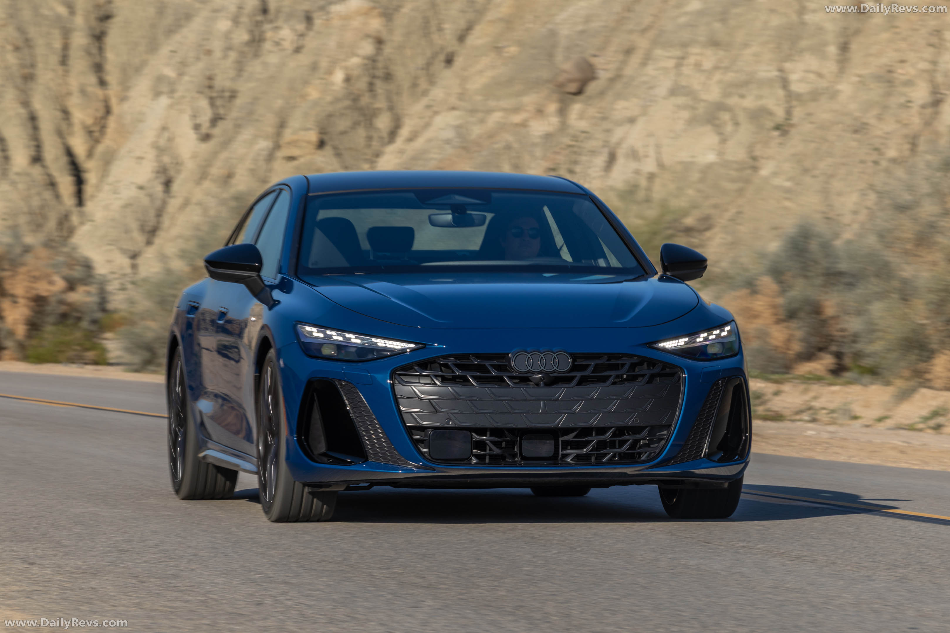 2026 Audi A6 TFSI Sedan C9 Ascari Blue Front View