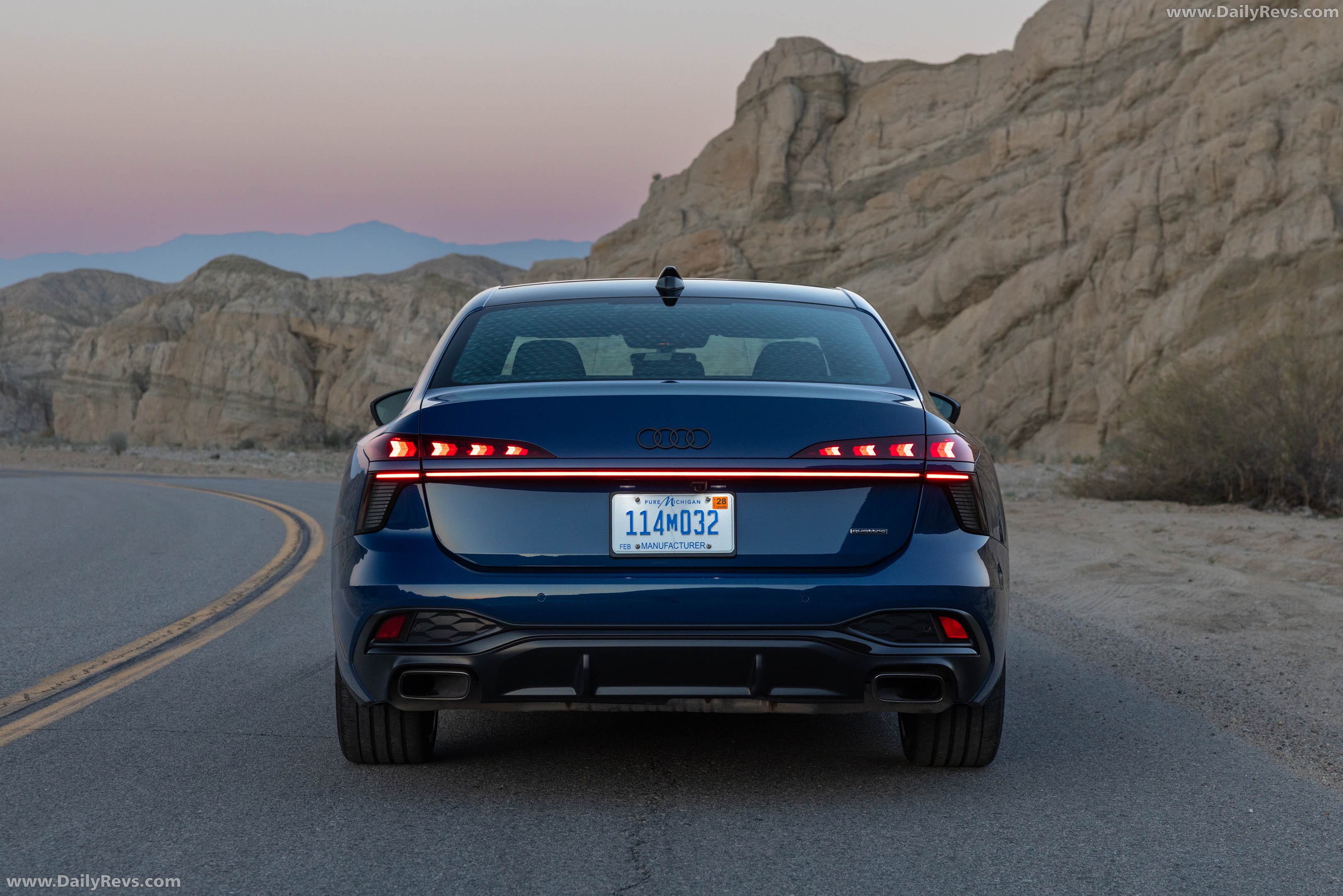 2026 Audi A6 TFSI Sedan C9 Ascari Blue Rear View