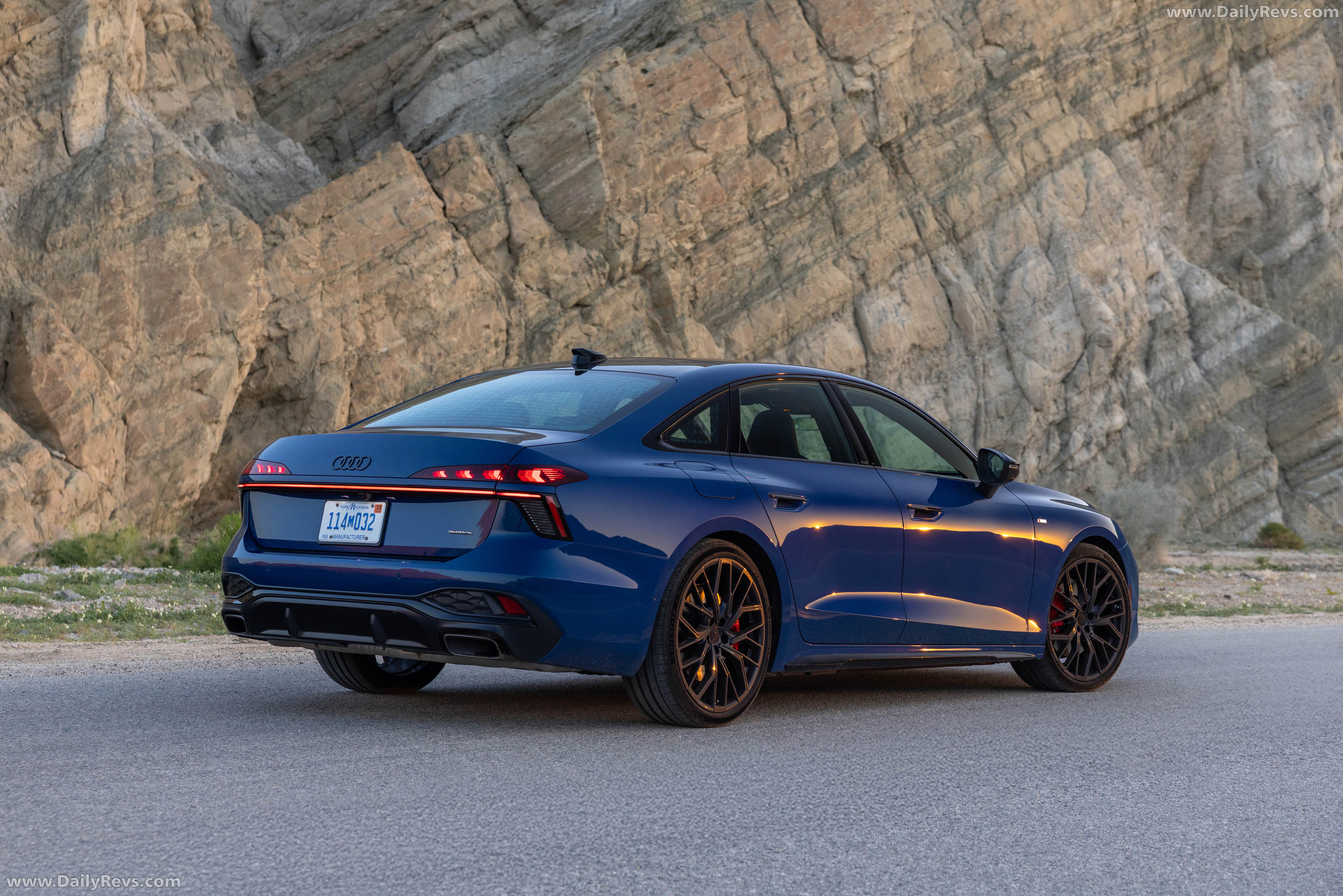 2026 Audi A6 TFSI Sedan C9 Ascari Blue Rear View