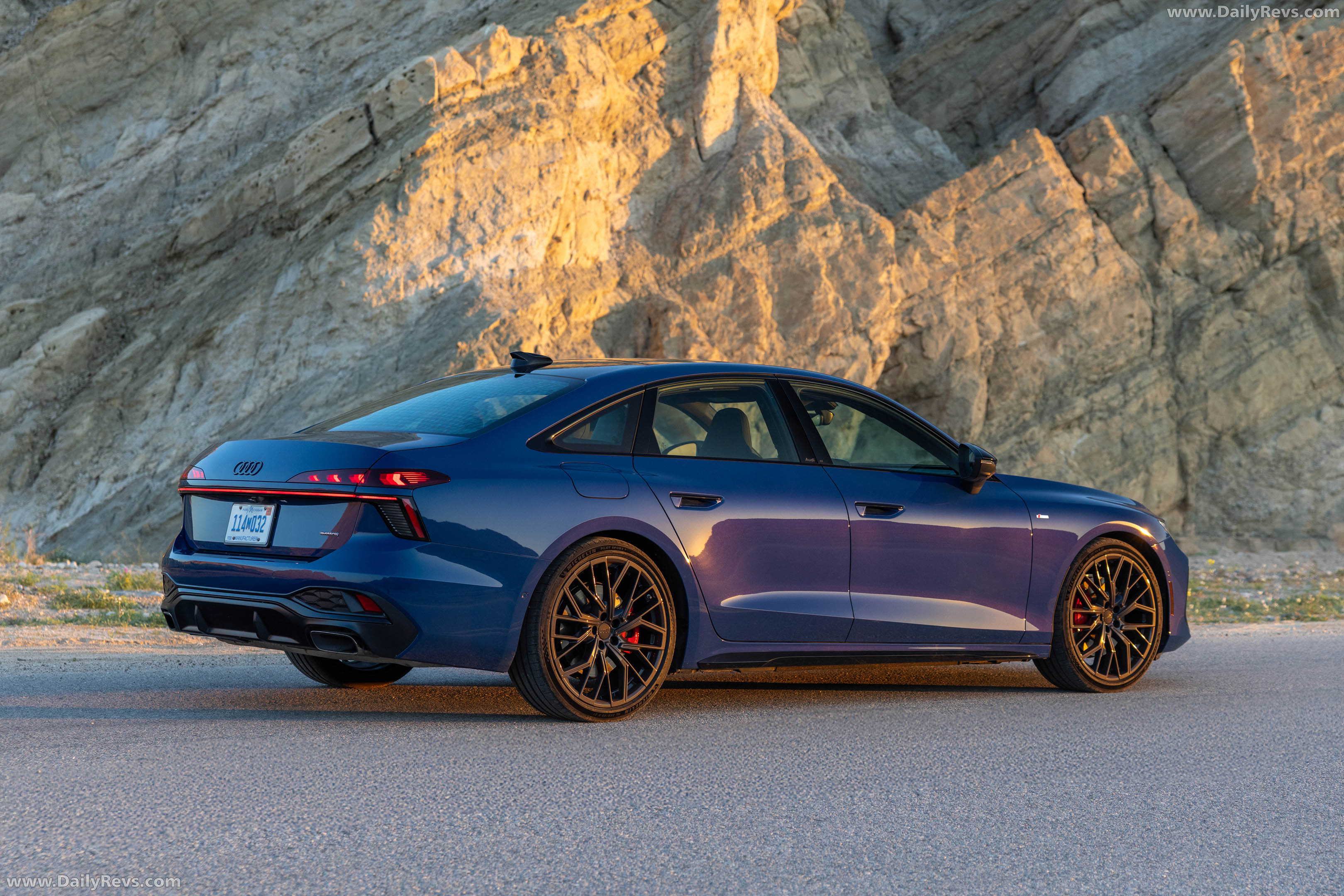 2026 Audi A6 TFSI Sedan C9 Ascari Blue Rear View