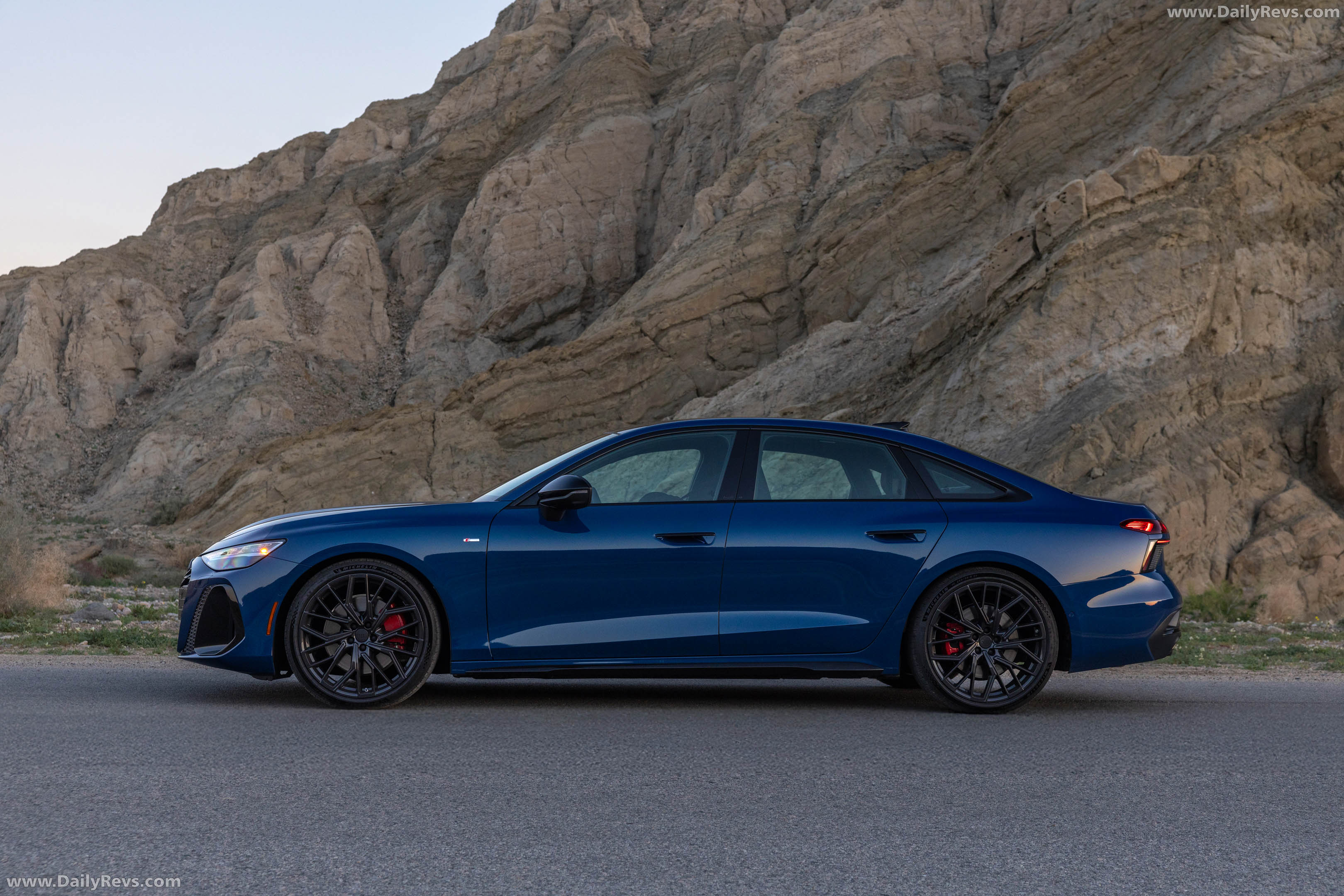2026 Audi A6 TFSI Sedan C9 Ascari Blue Side View