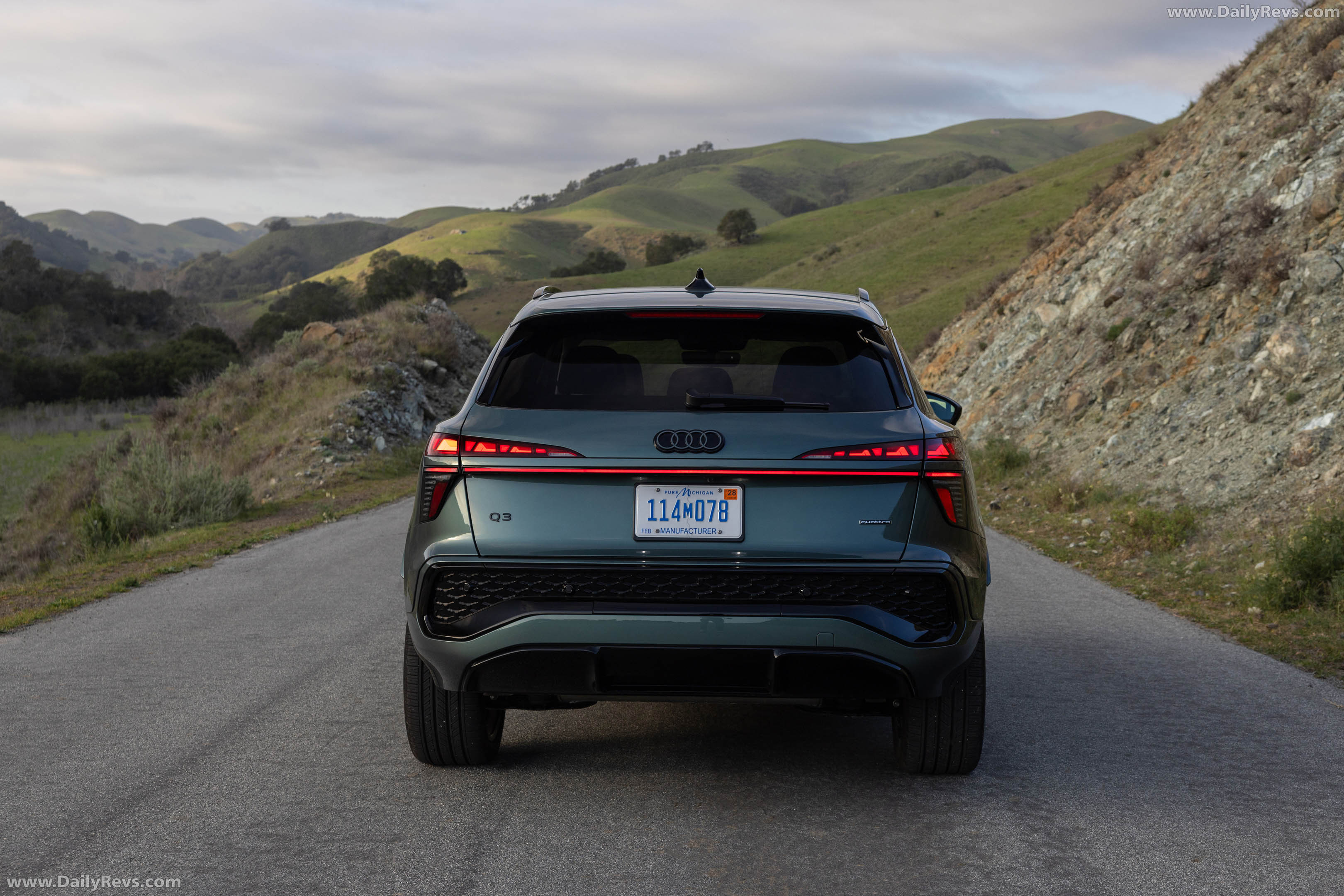 2026 Audi Q3 S-Line F3 Sage Green Rear View