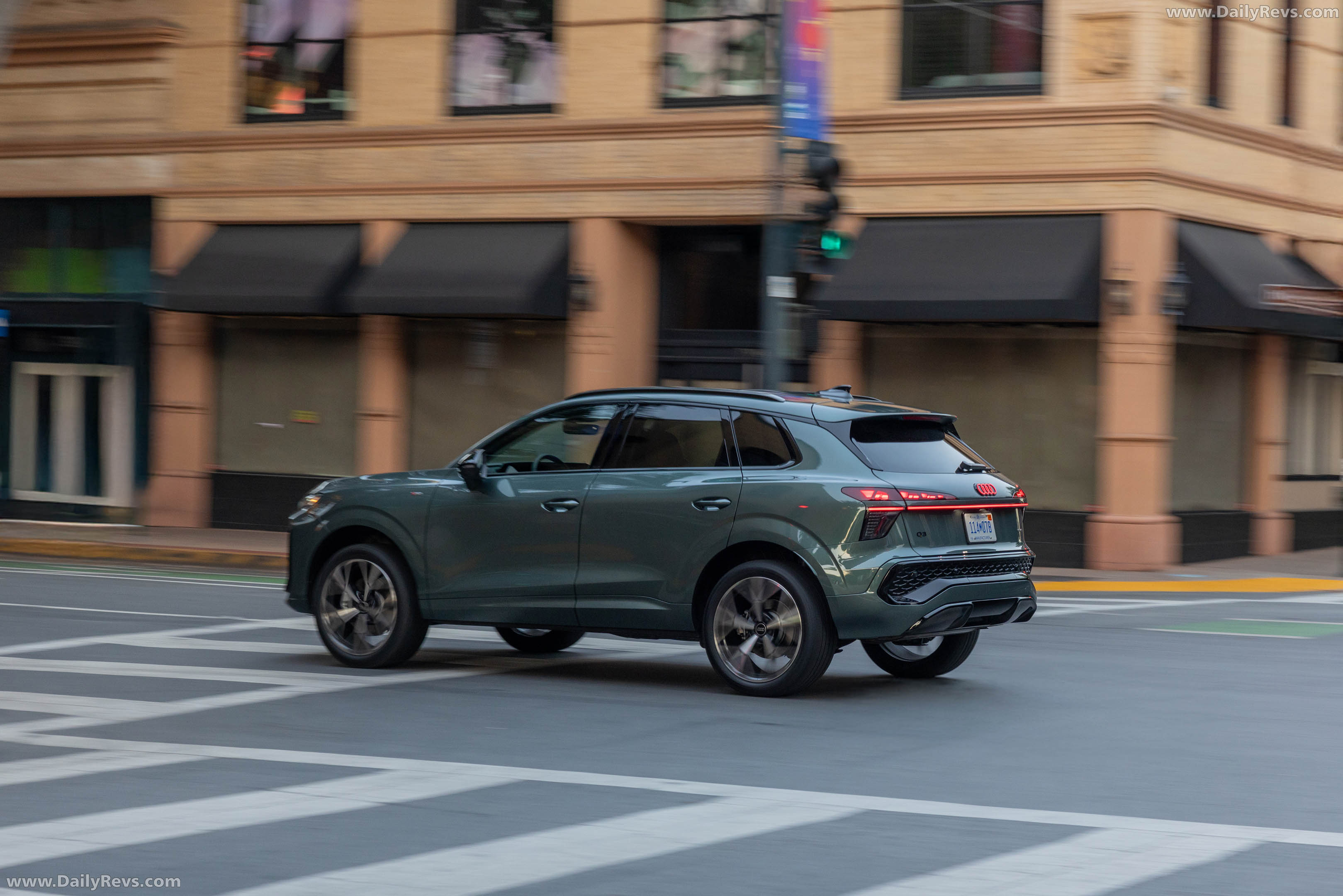 2026 Audi Q3 S-Line F3 Sage Green Rear View