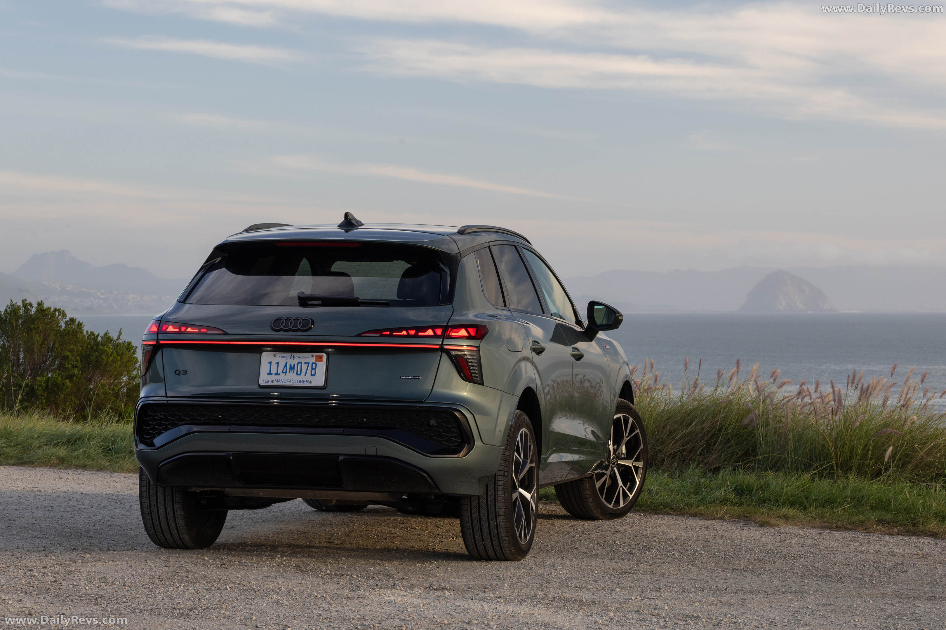 2026 Audi Q3 S-Line F3 Sage Green Rear View