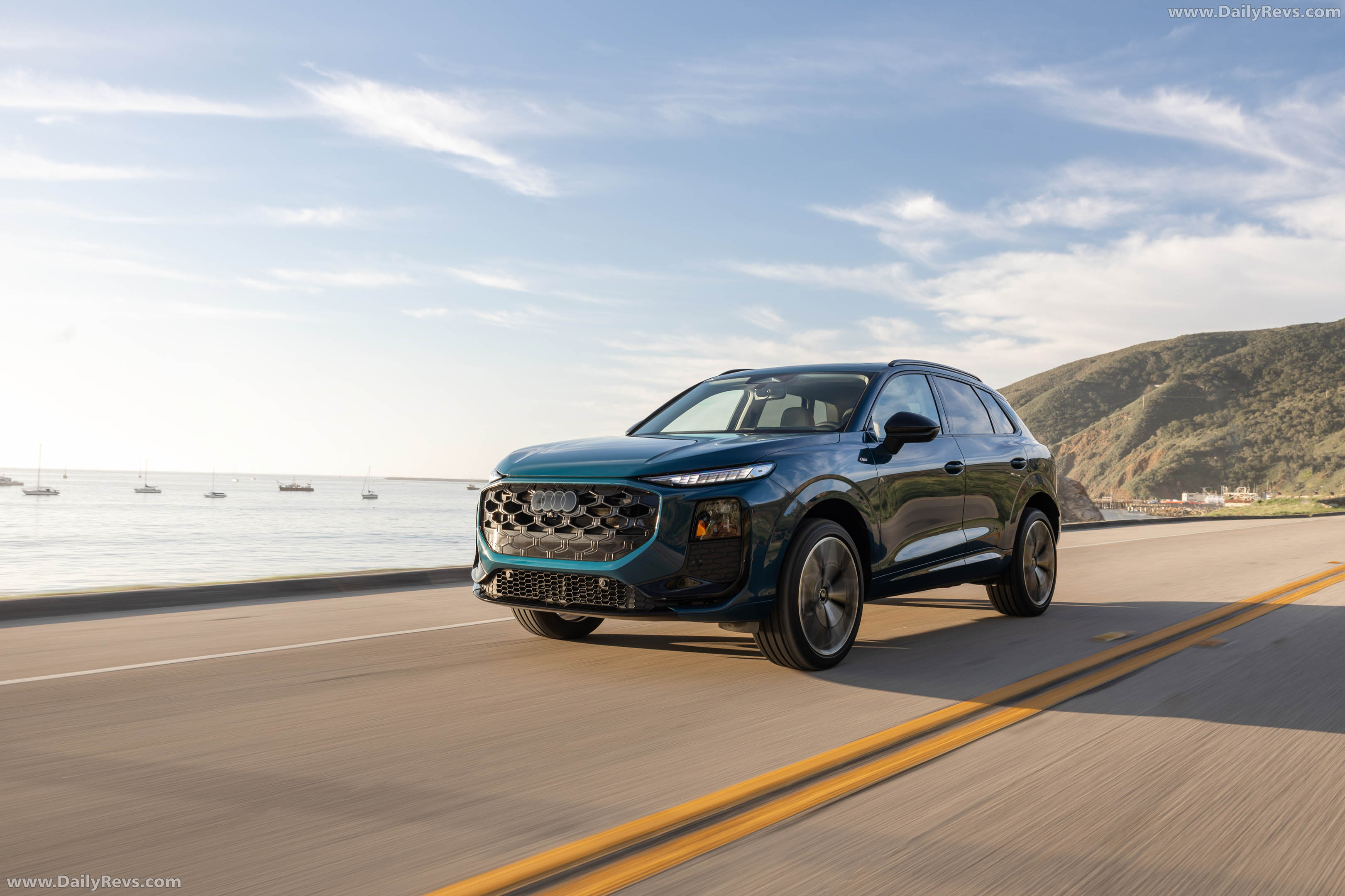 2026 Audi Q3 S-Line F3 Malpelo Blue Front View