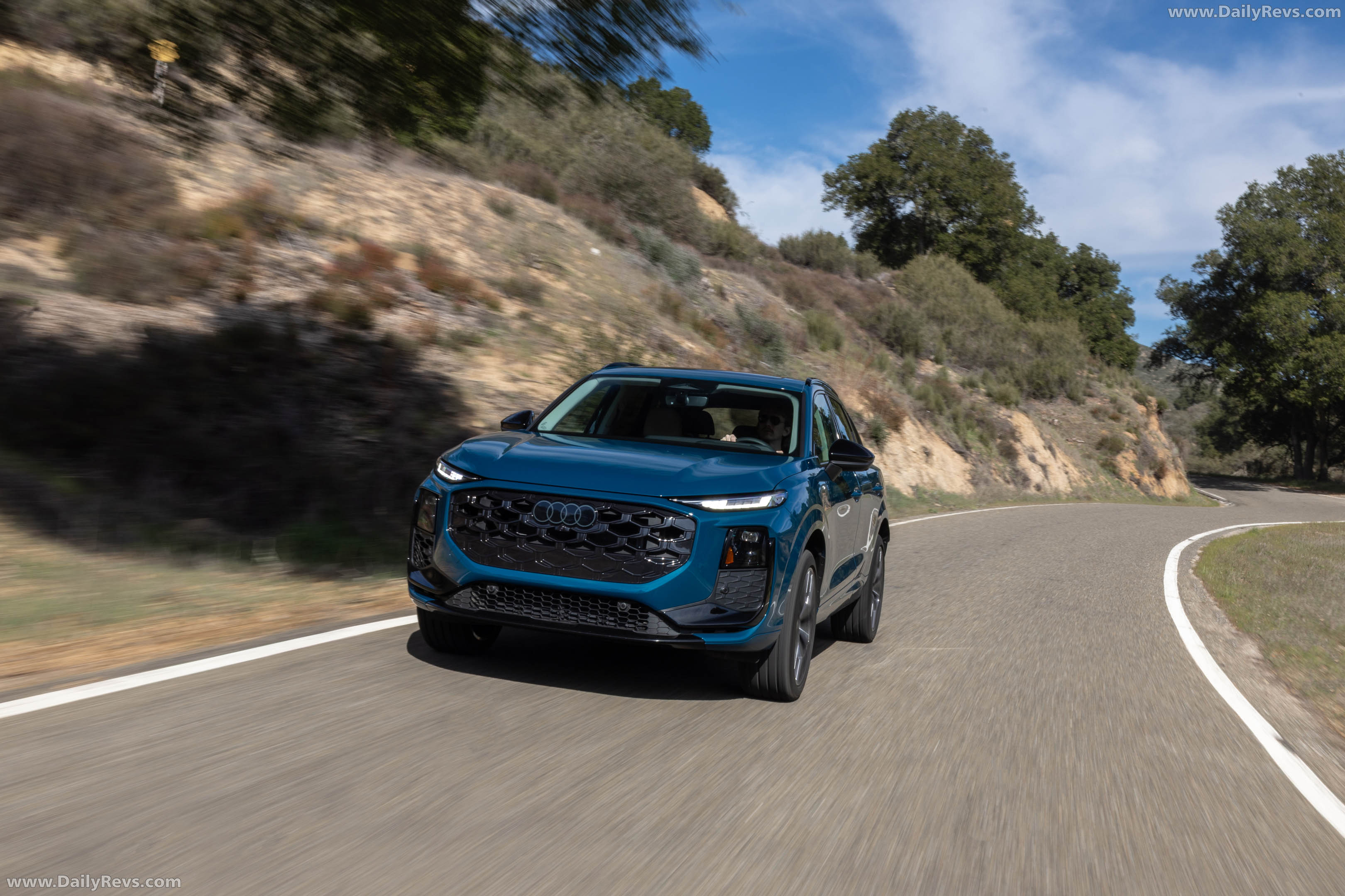 2026 Audi Q3 S-Line F3 Malpelo Blue Front View
