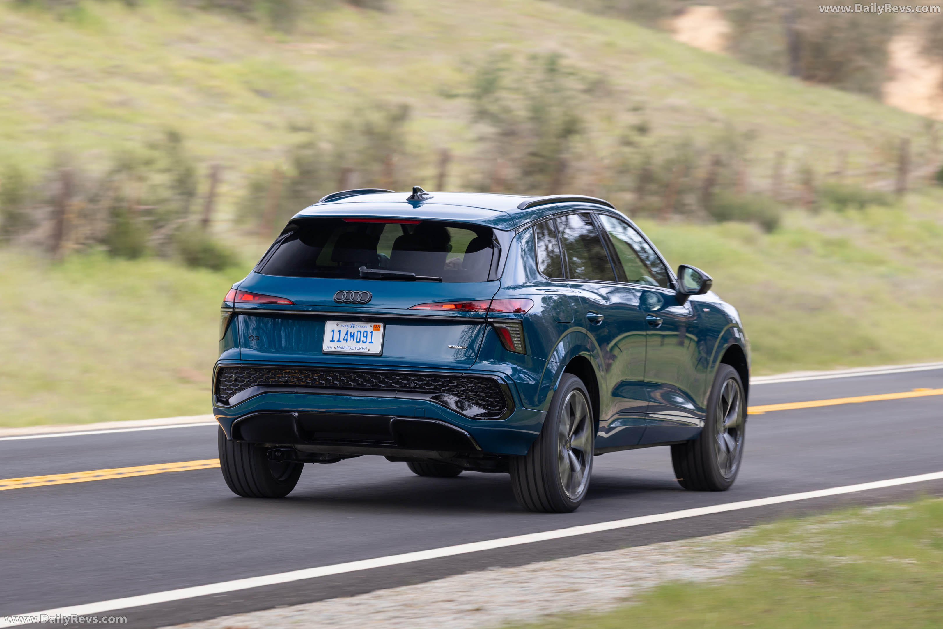 2026 Audi Q3 S-Line F3 Malpelo Blue Rear View