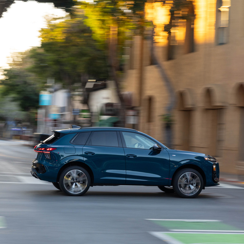 2026 Audi Q3 S-Line F3 Malpelo Blue Side View