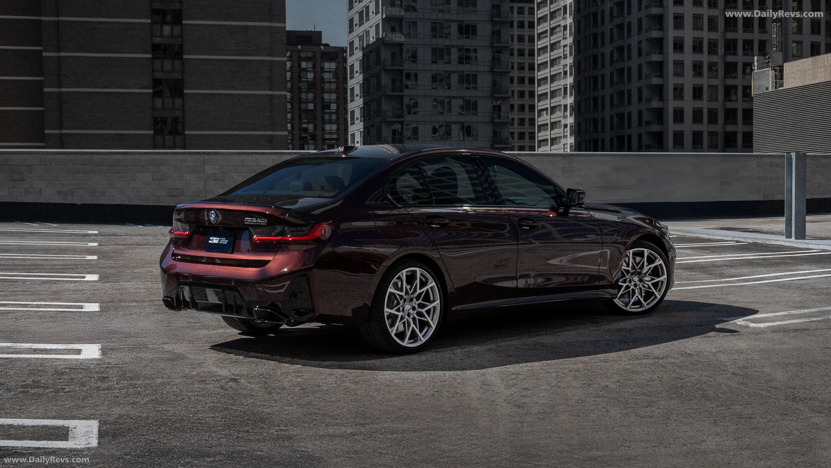 2026 BMW M340i xDrive 50 Jahre G20 Madeira Red Rear View