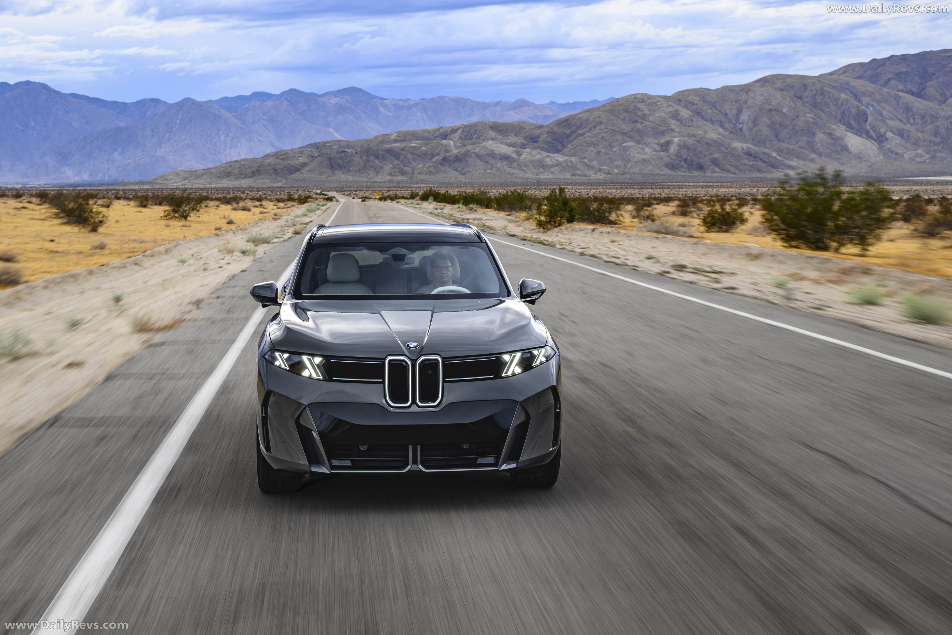 2027 BMW iX5 60 xDrive G65 Pine Grey Front View