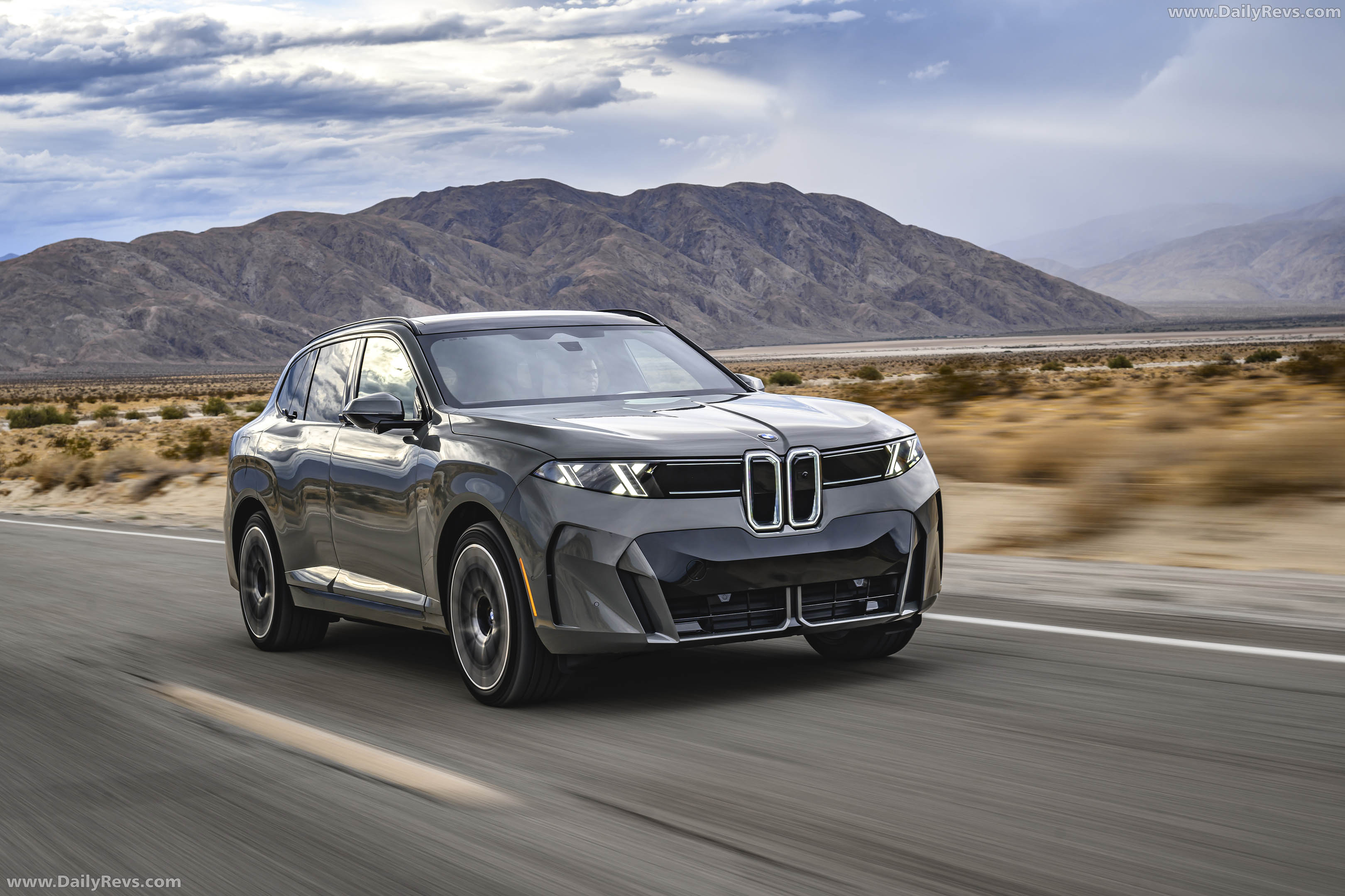 2027 BMW iX5 60 xDrive G65 Pine Grey Front View