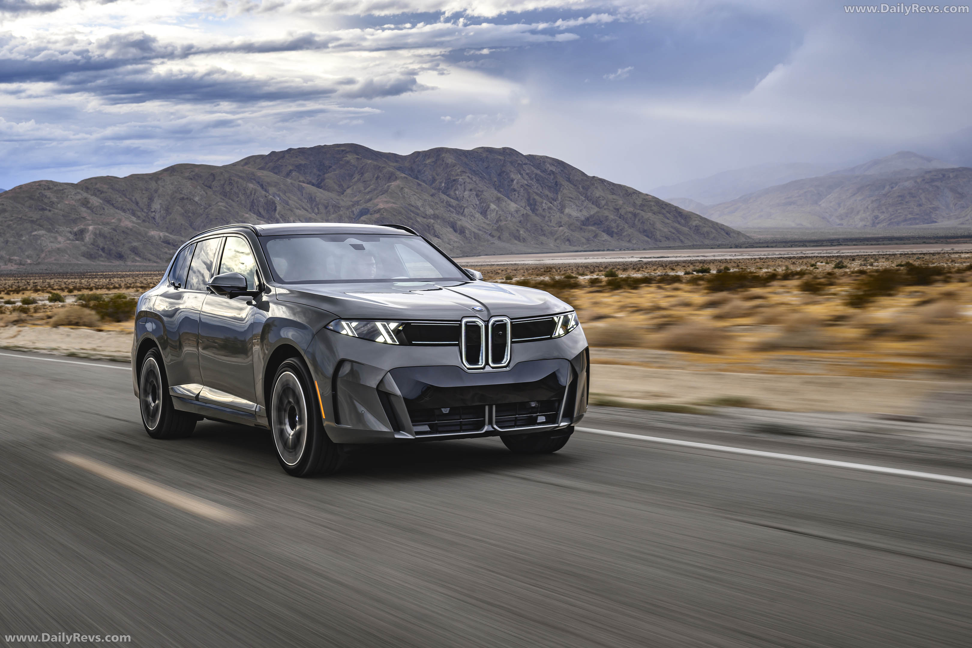 2027 BMW iX5 60 xDrive G65 Pine Grey Front View