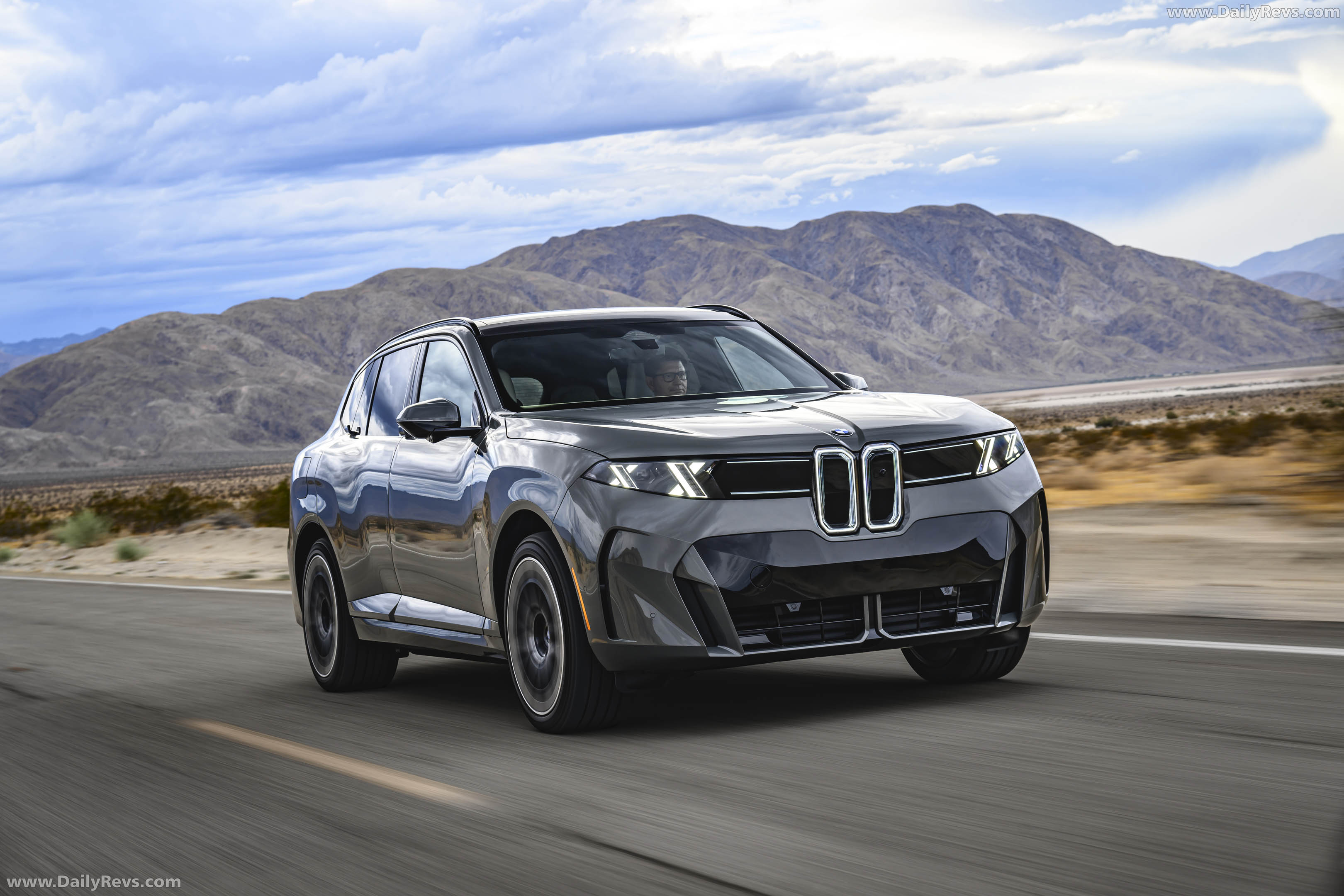 2027 BMW iX5 60 xDrive G65 Pine Grey Front View