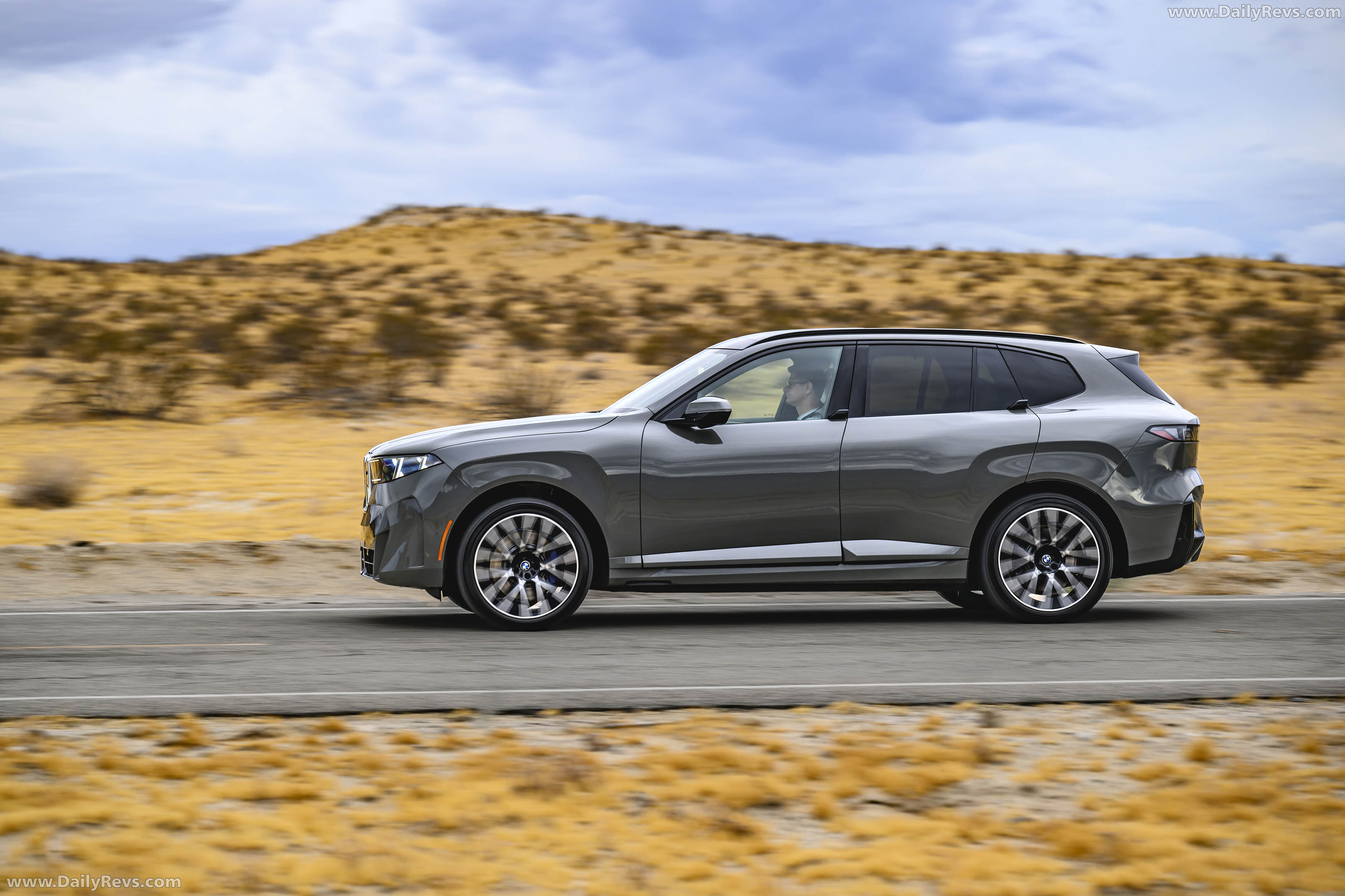 2027 BMW iX5 60 xDrive G65 Pine Grey Side View