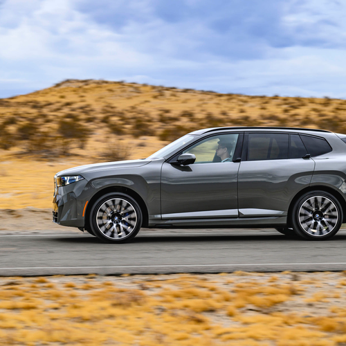 2027 BMW iX5 60 xDrive G65 Pine Grey Side View