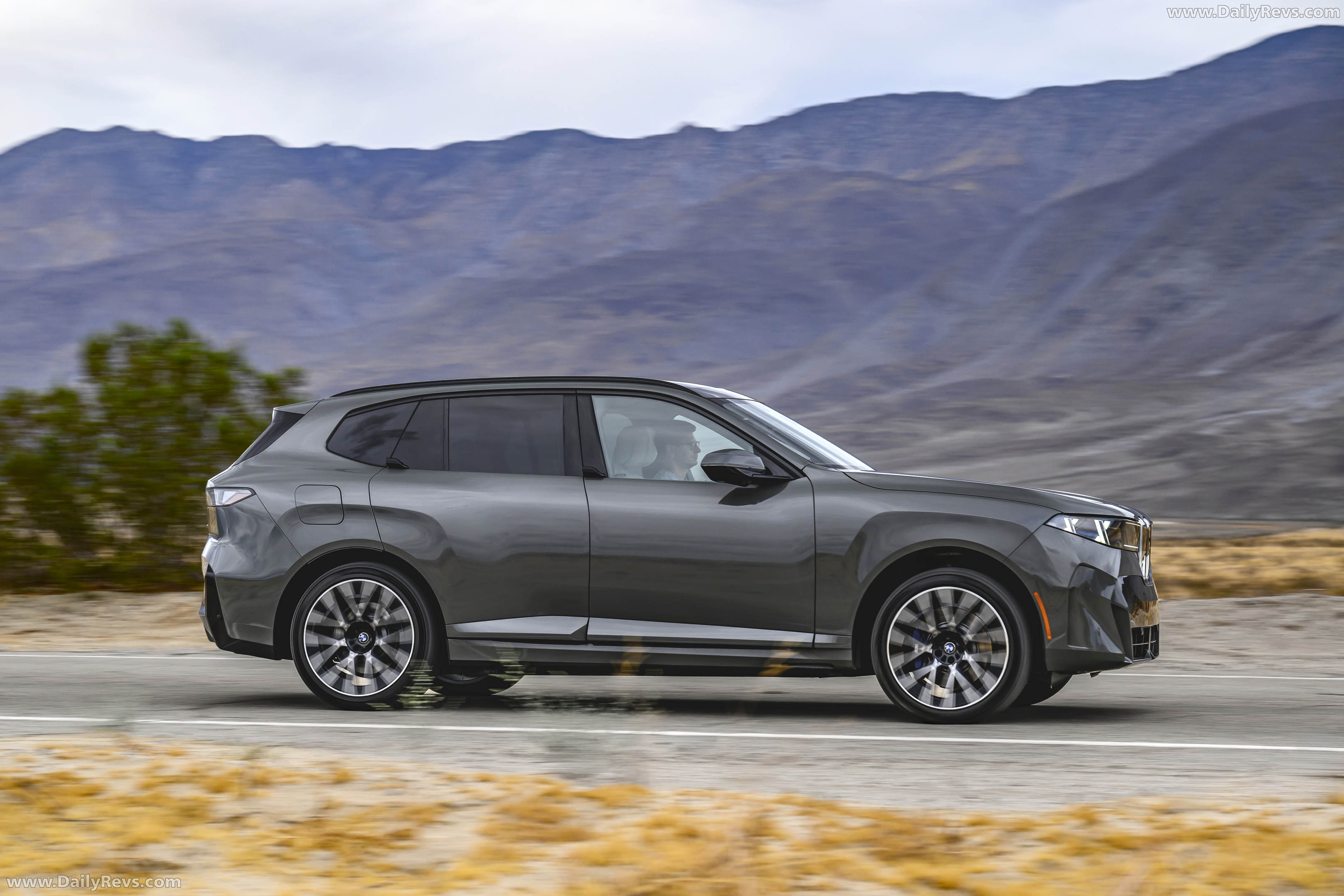 2027 BMW iX5 60 xDrive G65 Pine Grey Side View