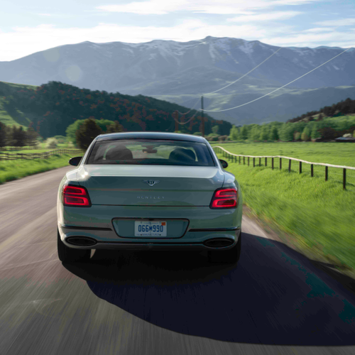 2025 Bentley Flying Spur Cumbarian Green Rear View