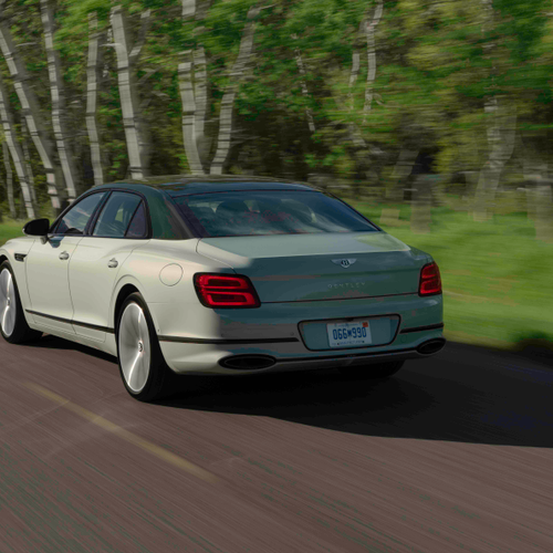 2025 Bentley Flying Spur Cumbarian Green Rear View